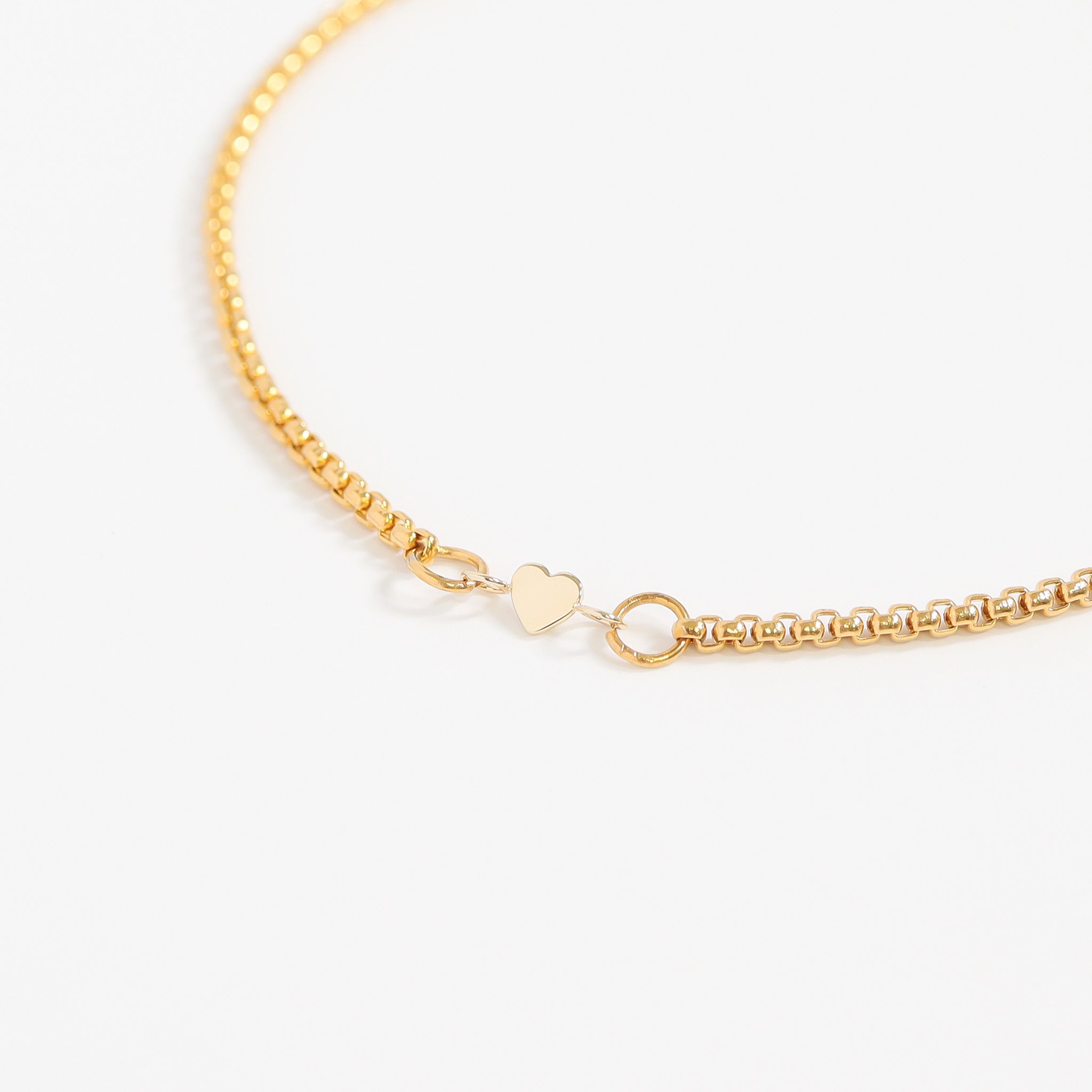 Permanent Jewelry 14K Solid Gold Heart Connector Charm / PMJ1006、mySite、dreamappss