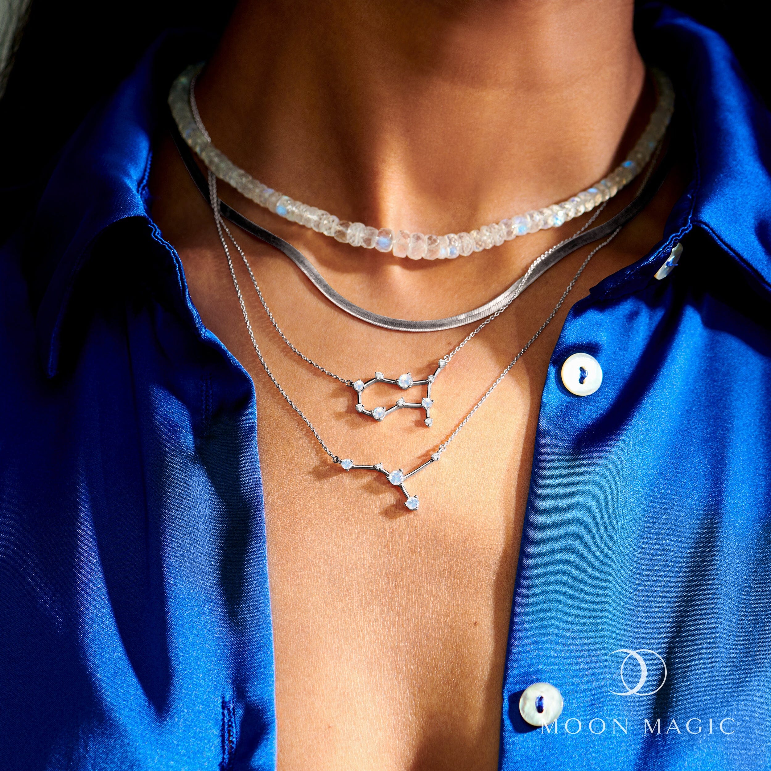 Moonstone Necklace - Gemini Zodiac Constellation、mySite、hinf8tx79