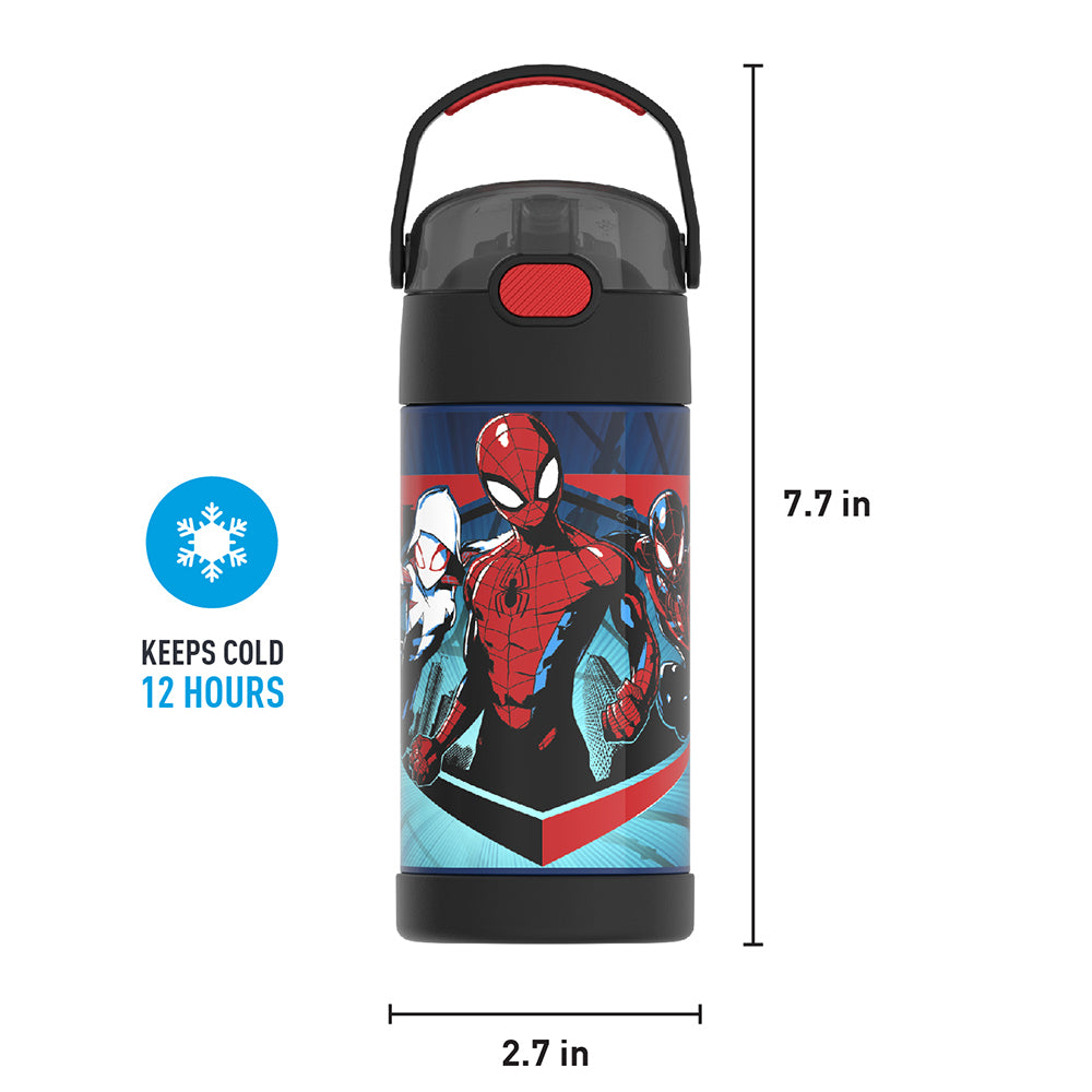 12oz FUNTAINER® WATER BOTTLE SPIDER-MAN、mySite、noshort