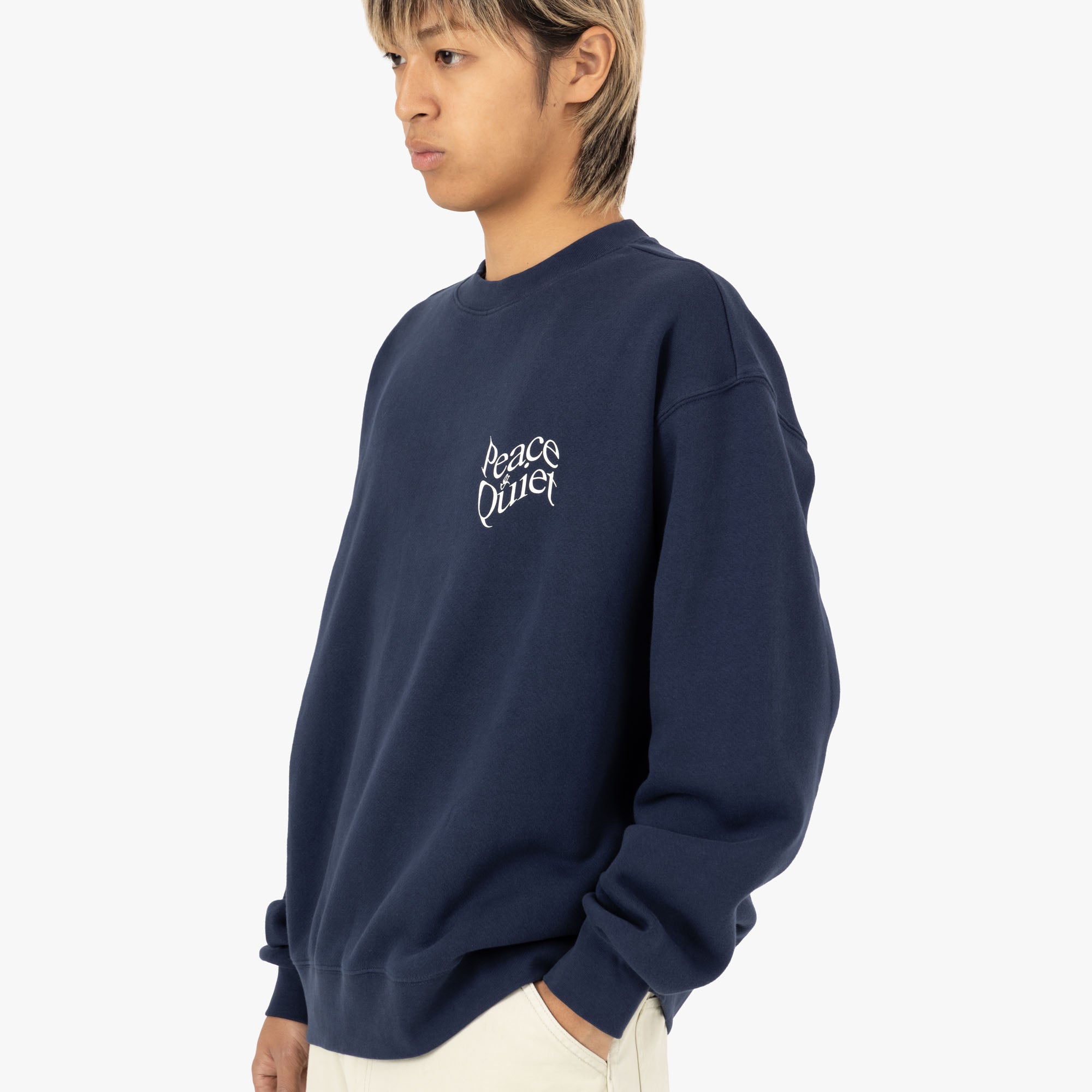  Museum of Peace & Quiet Warped Crewneck / Navy、mySite、merchandisen