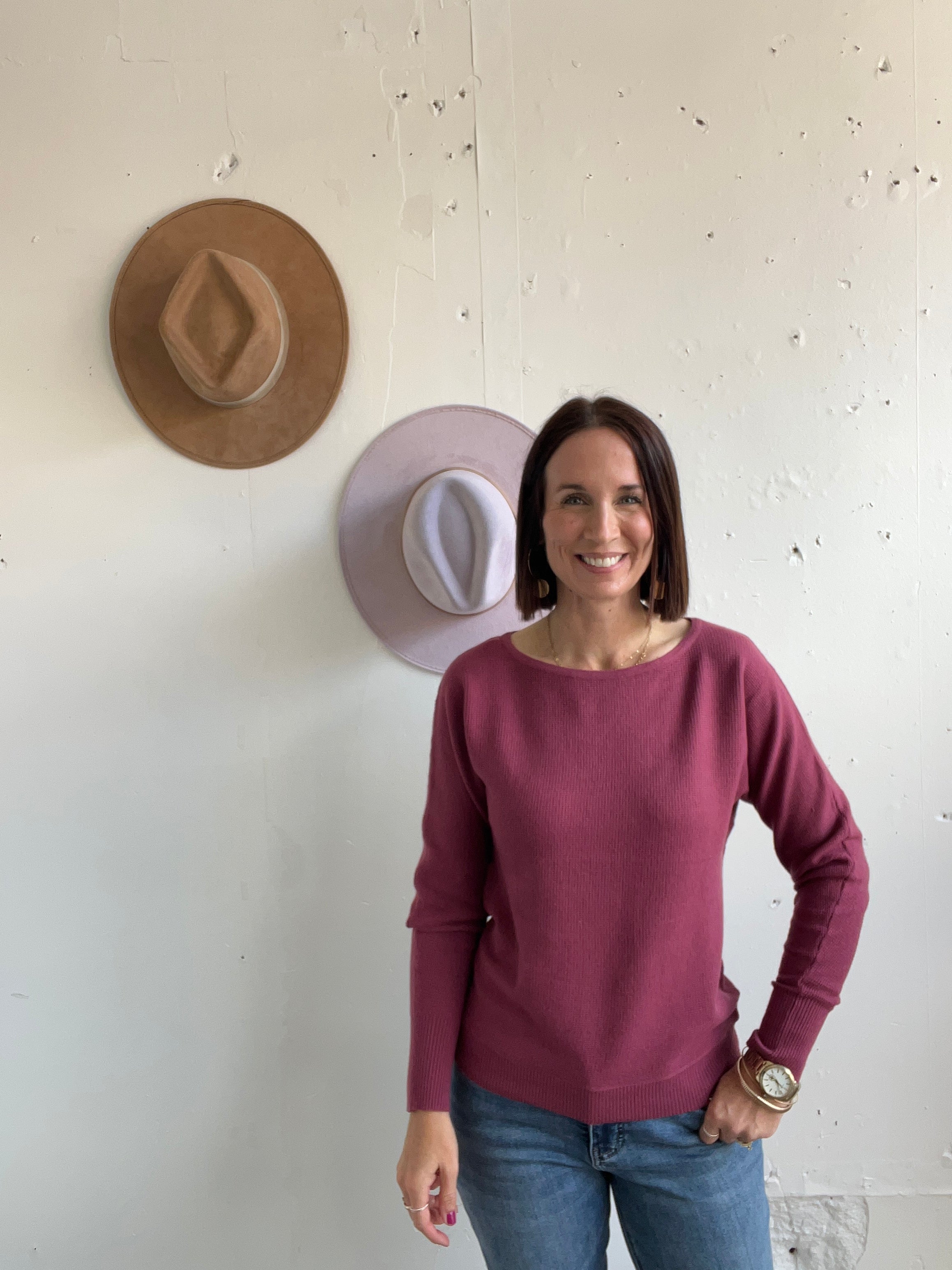 Brenda’s Boat Neck Long Sleeve Thermal、mySite、garagedoors4me