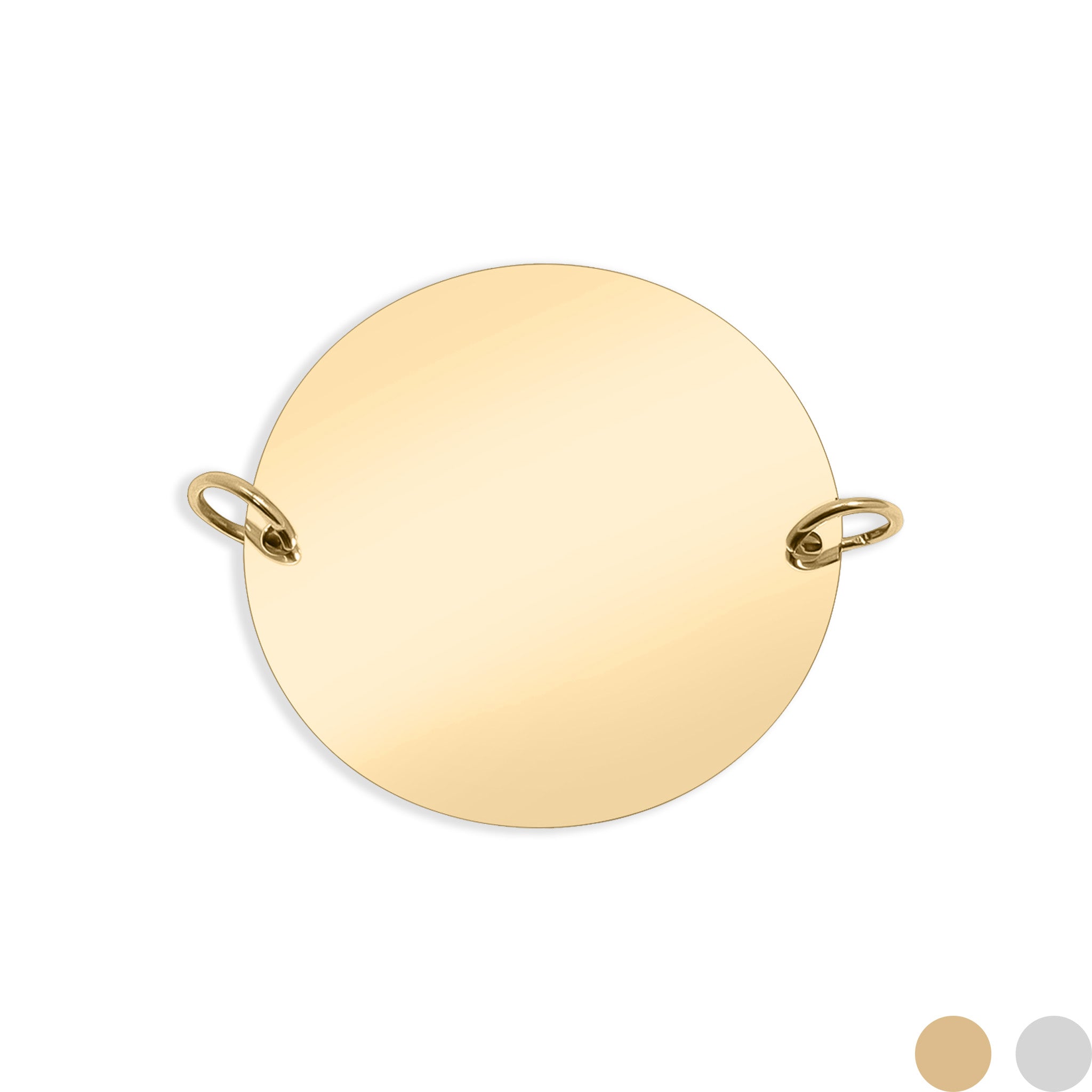 18K Gold PVD Polished Blank Stainless Steel Round Pendant / SBB0023、mySite、dreamappss
