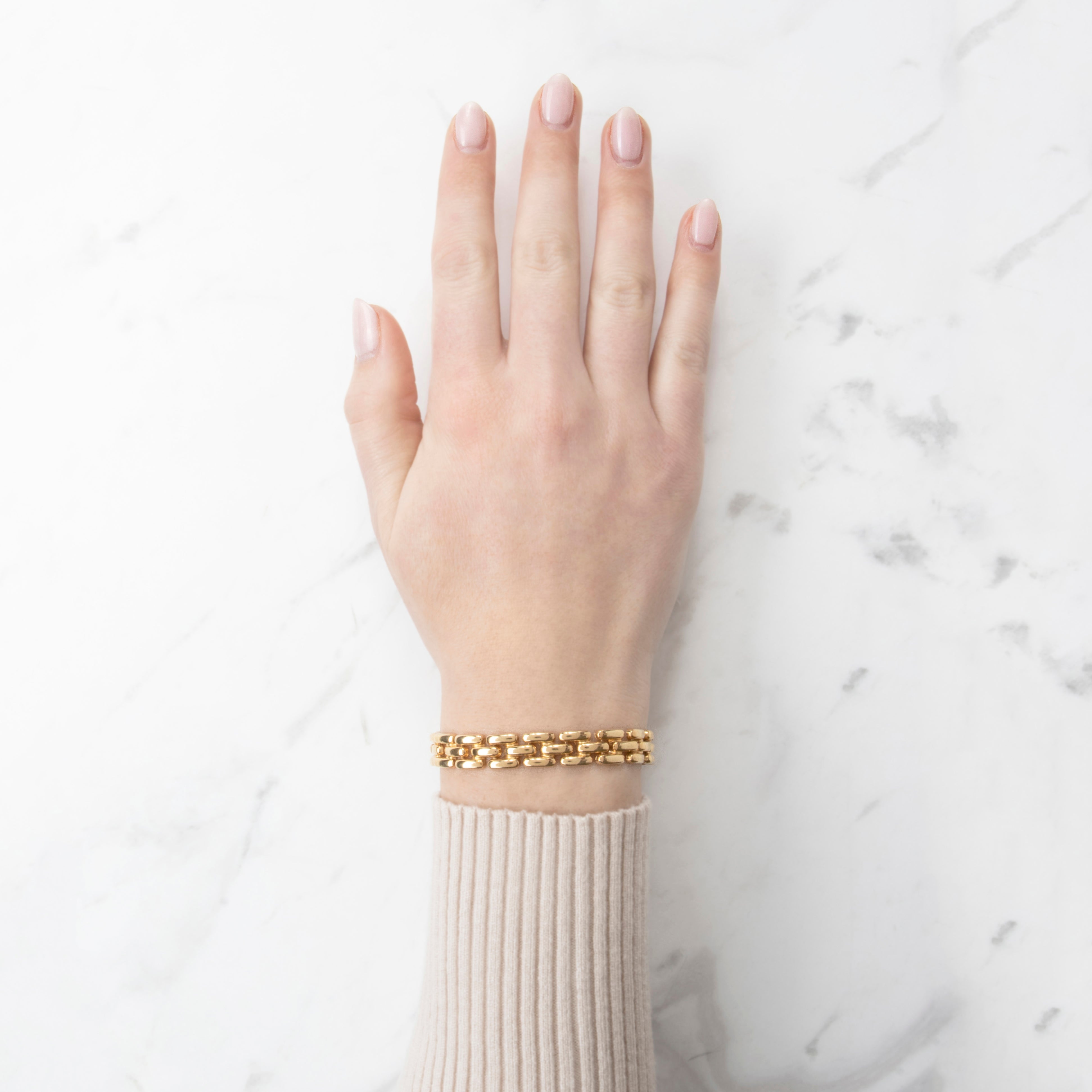 Vintage Italian 14k Yellow Gold Link Bracelet 7.25、mySite、hinf8tx79