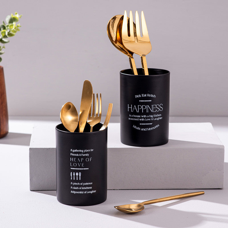 Stainless Steel Cutlery Organizer | Black | Set of 2、mySite、camillekostekn