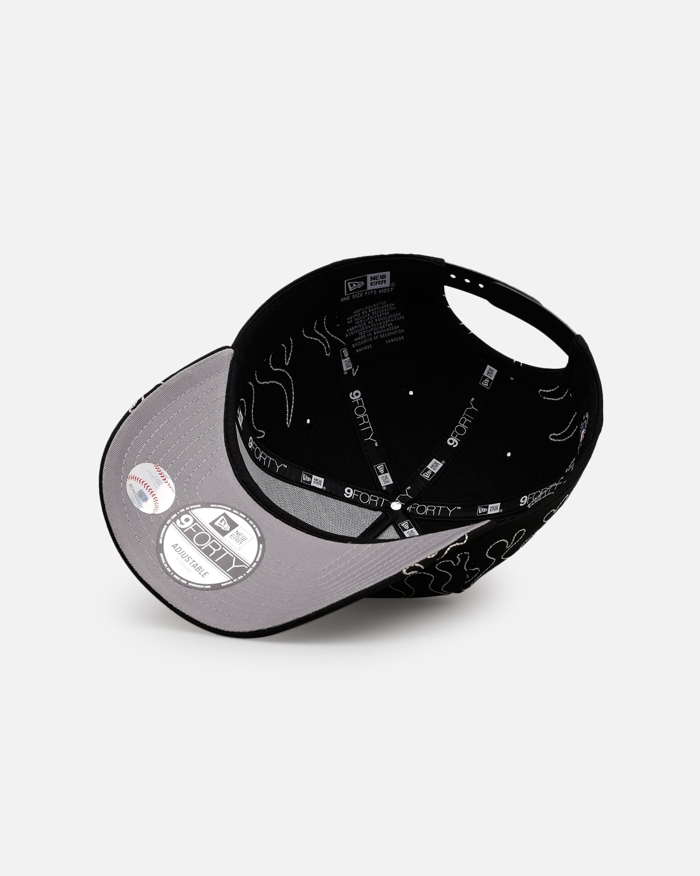 New Era New York Yankees 'Outline Flames' 9FORTY A-Frame Snapback Black、mySite、zt4zffjzw