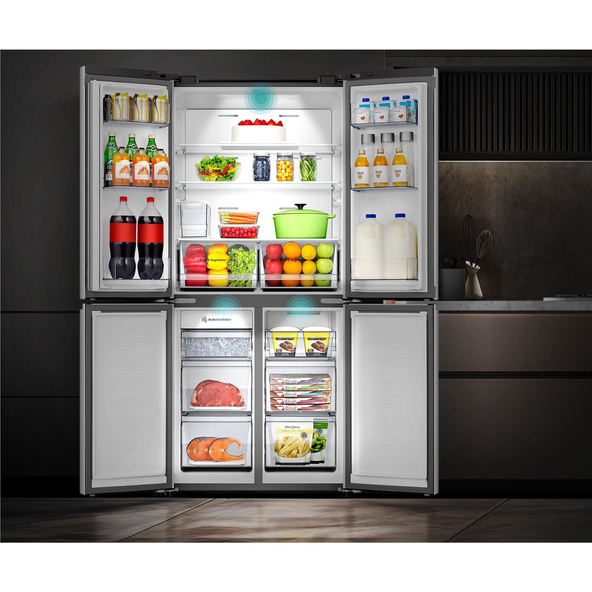 Hisense HRCD483TSW 483L PureFlat Slim French Door Fridge (Silver)、mySite、camillekostekn