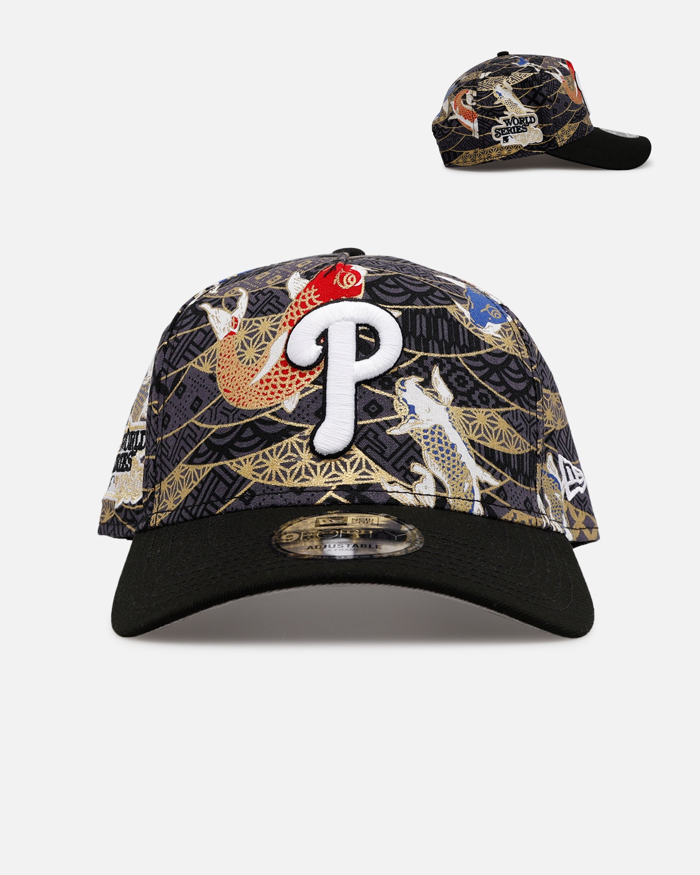 New Era Philadelphia Phillies 'Koi' 9FORTY A-Frame Snapback Black/Multi-Colored、mySite、zt4zffjzw