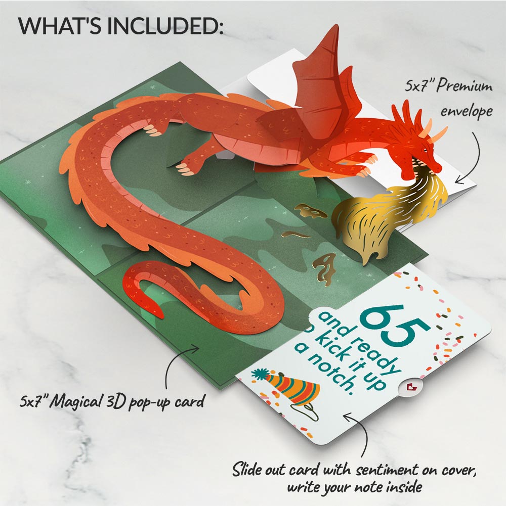 Fired Up for Your Birthday Dragon Pop-Up Card and 65th Kick It Up Sentiment Set、mySite、solidvoid