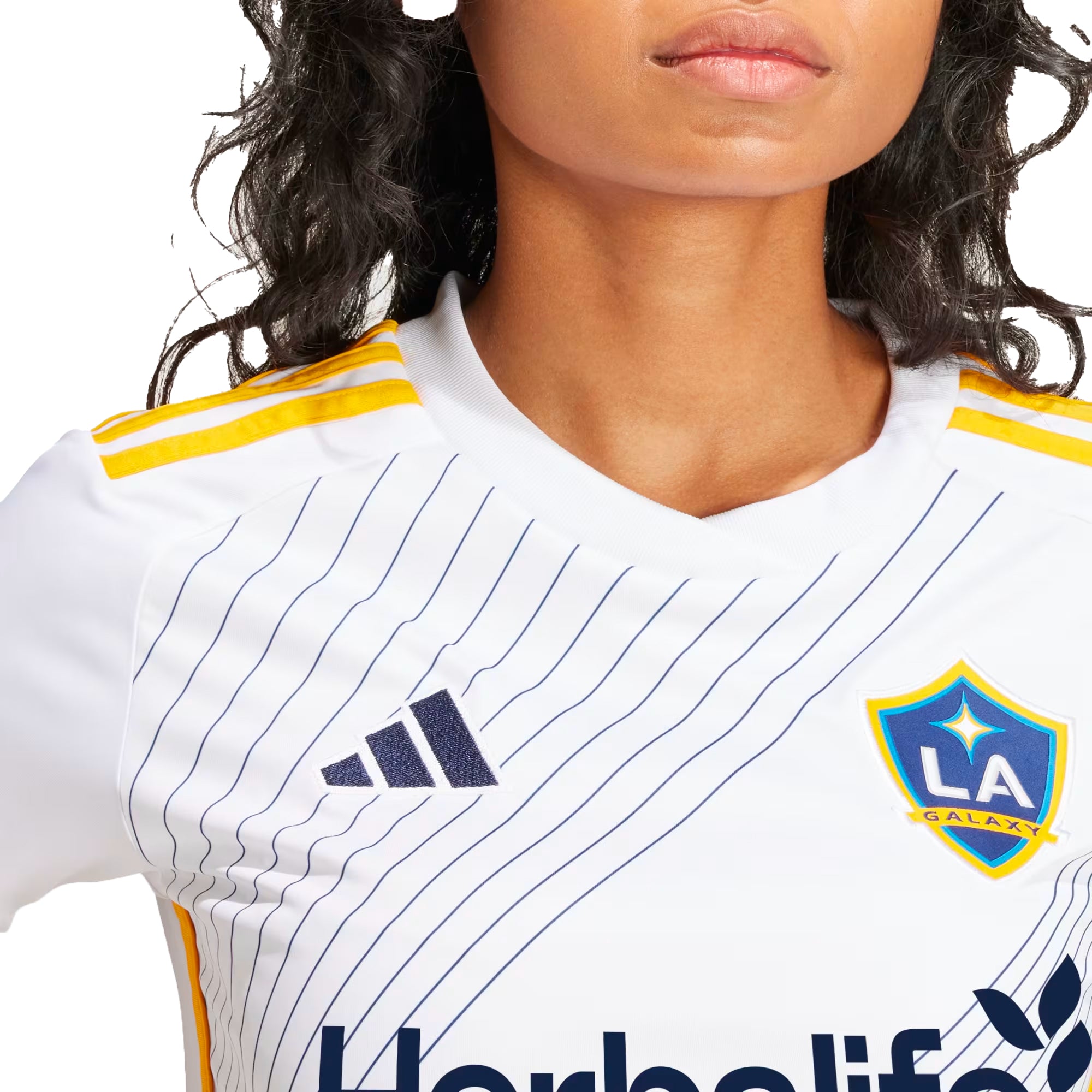 adidas Women's LA Galaxy 2024/25 Home Jersey White/Blue、mySite、noshort