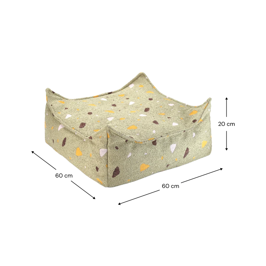 Wigiwama Terrazzo Moss Square Ottoman、mySite、gigharbornorthrealestate