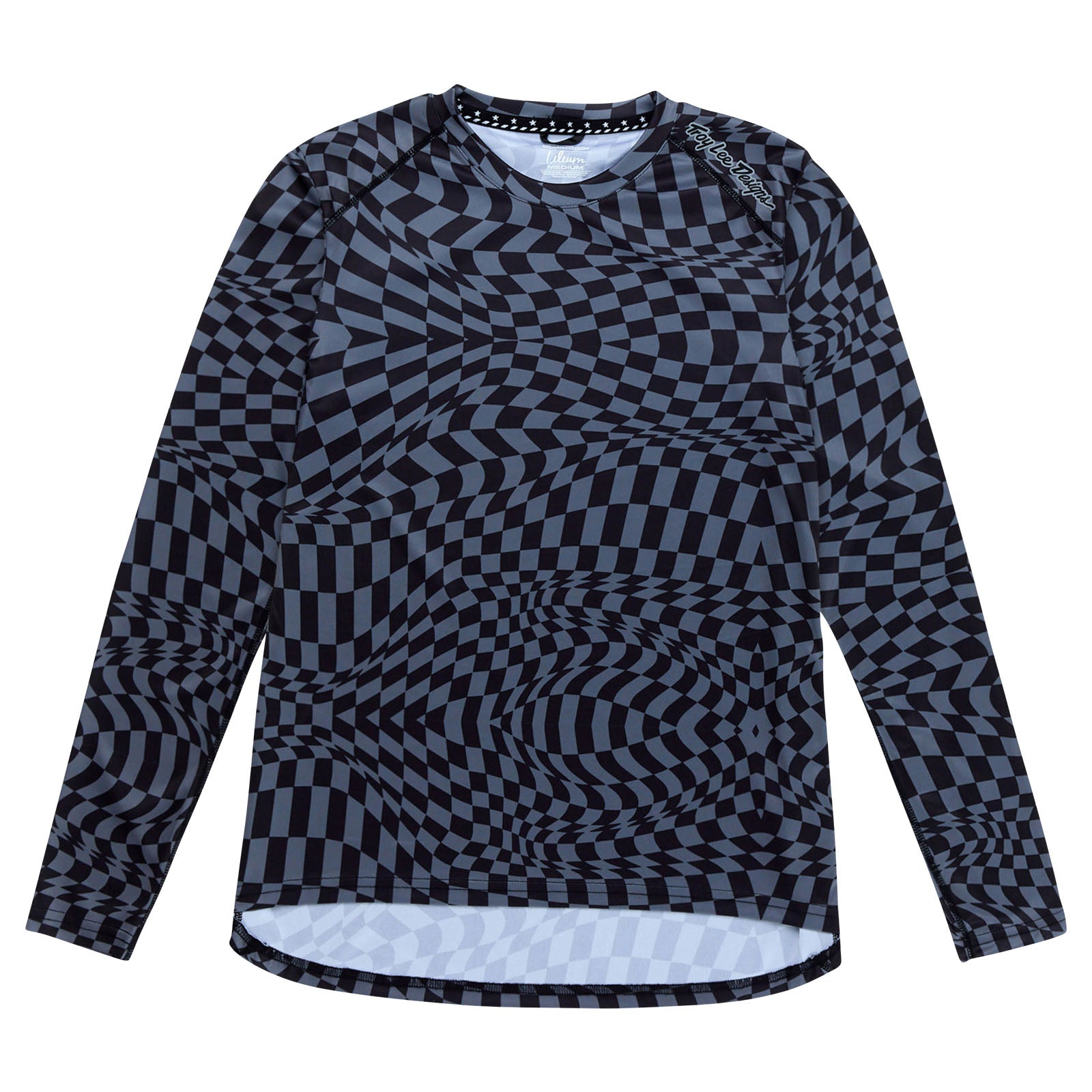 Womens Lilium Long Sleeve Jersey Twisted Checkers Black / Gray、mySite、dreamappss