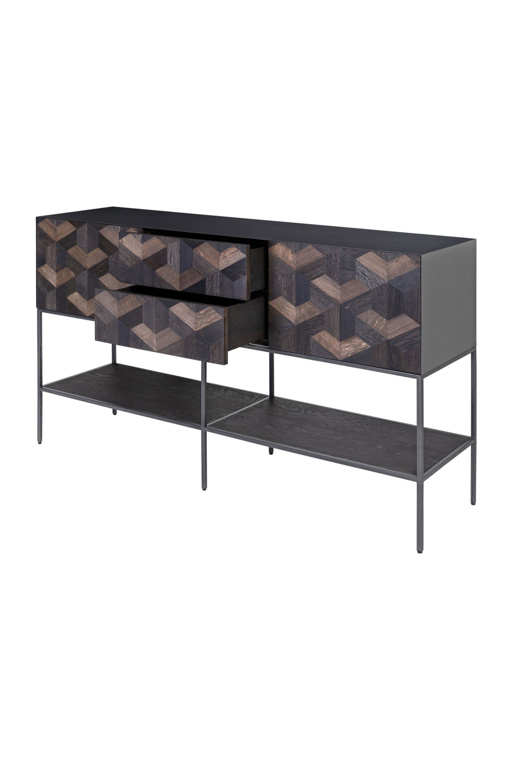 Oak Parquet Sideboard with Toprack | Versmissen Illusion、mySite、neckold