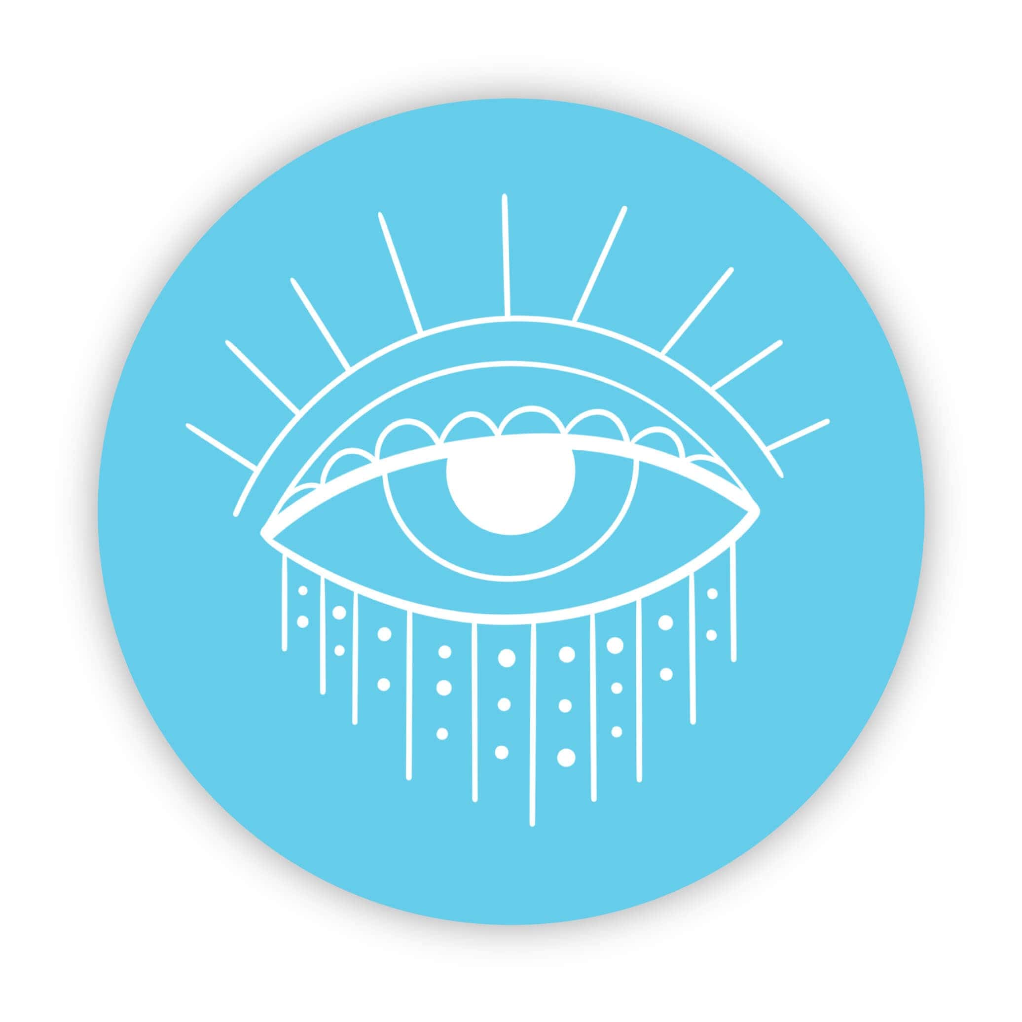  Health Light Blue Evil Eye Sticker、mySite、elrpsem3k