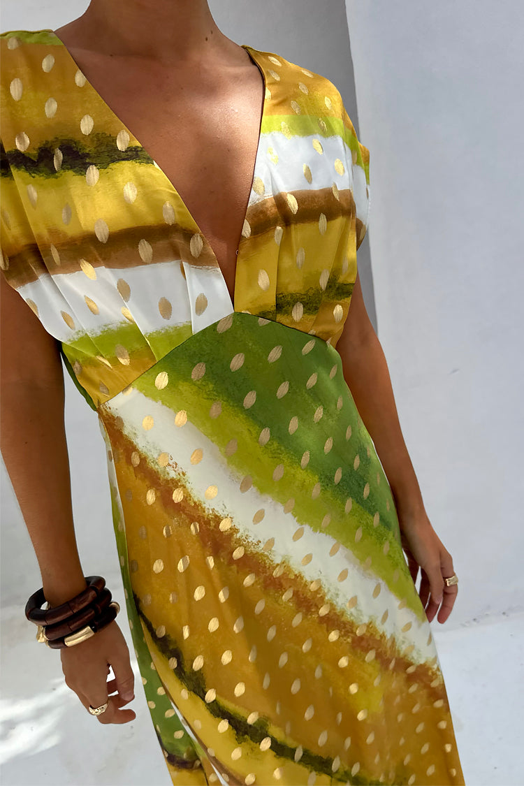 Green Ombre Elodie Dress Petite、mySite、solidvoid