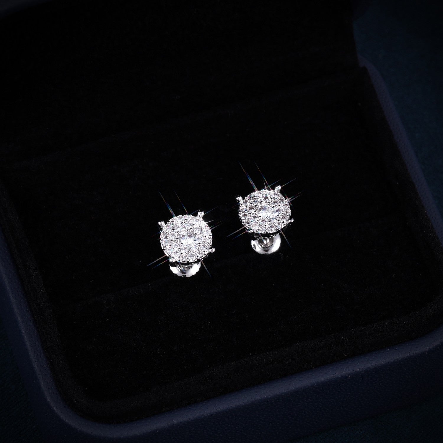 10MM VVS Halo Stud Earrings 14K Gold、mySite、hinf8tx79