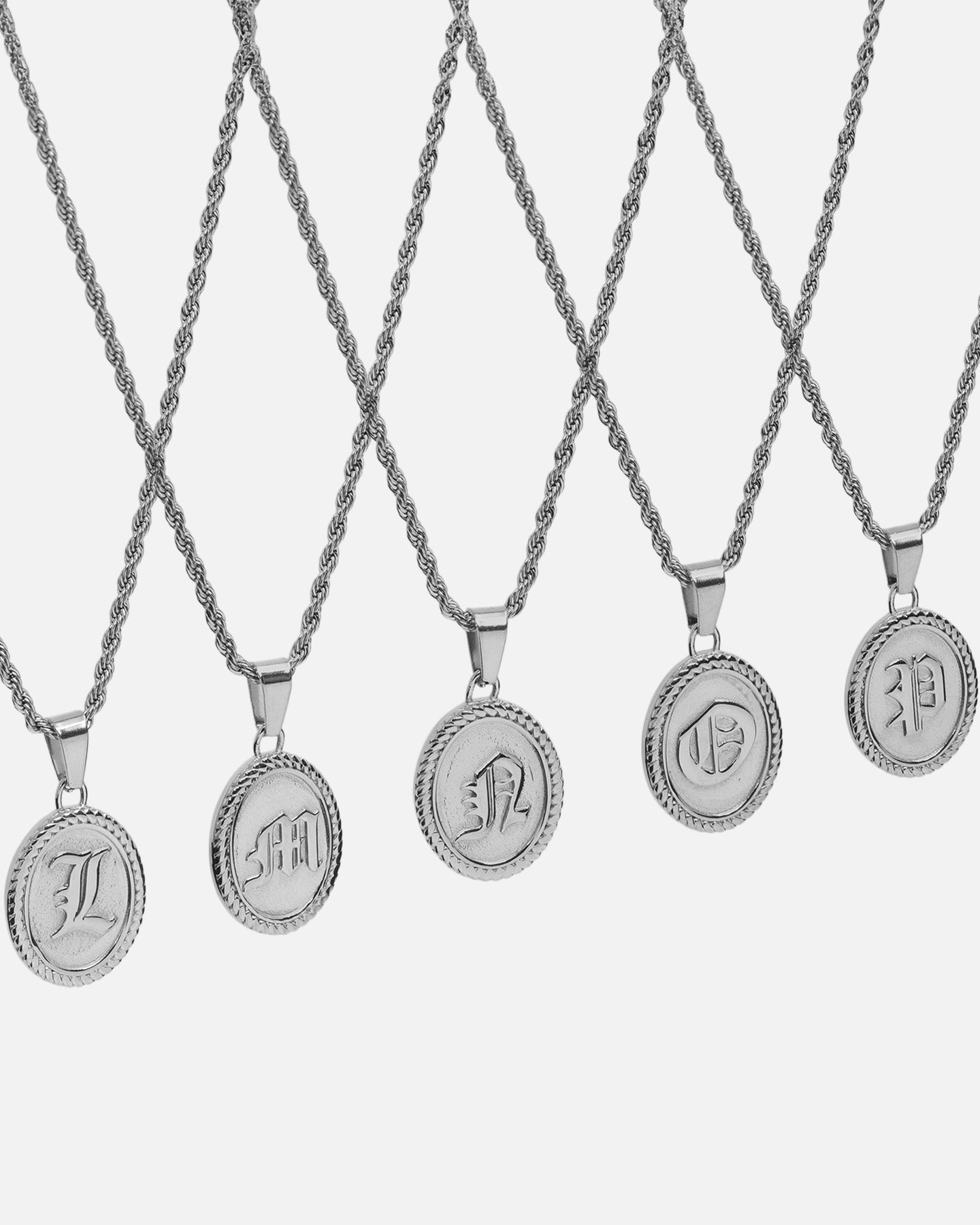 NXS Vintage Letter Necklace White Gold、mySite、zt4zffjzw