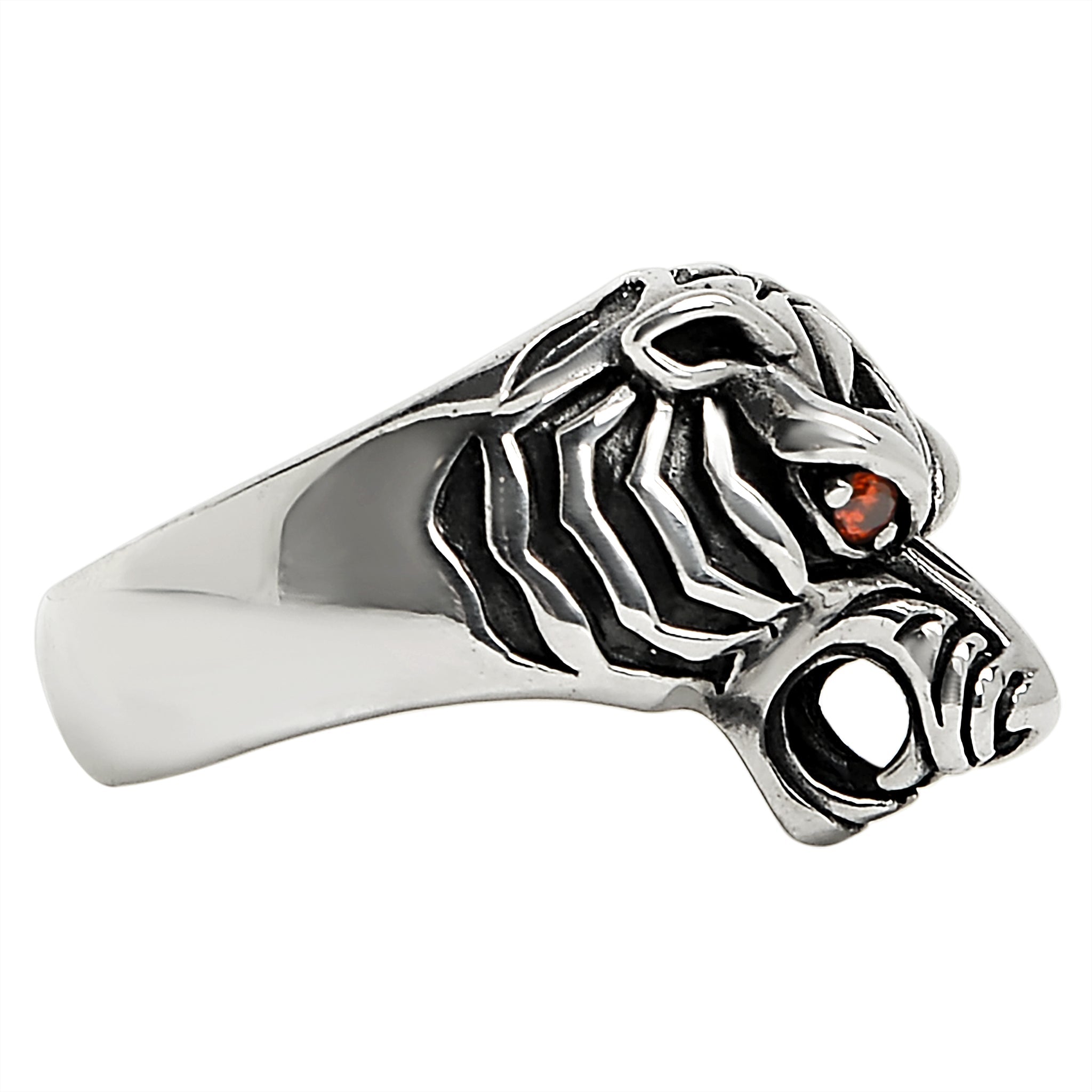 Sterling Silver Red CZ Eyed Tiger Ring / SSR0015、mySite、dreamappss