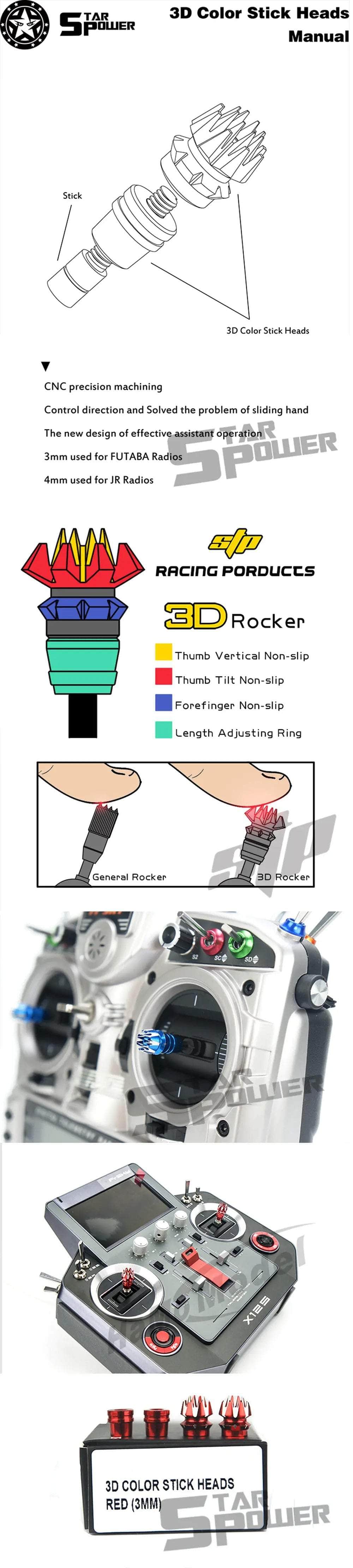 STP Adjustable Height M4 Stick Ends - Purple
