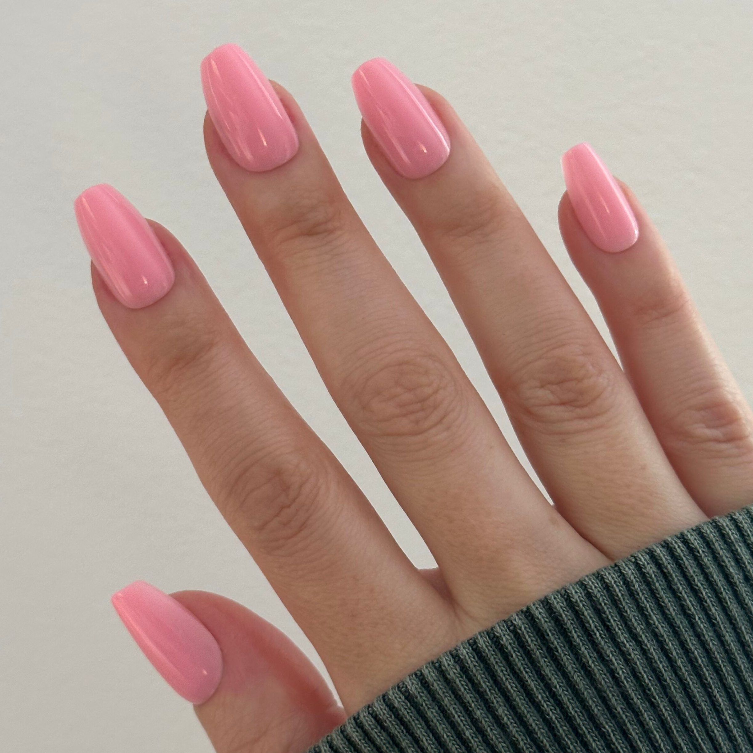 O&J Pink - Press-On | Medium | Coffin、mySite、solidvoid