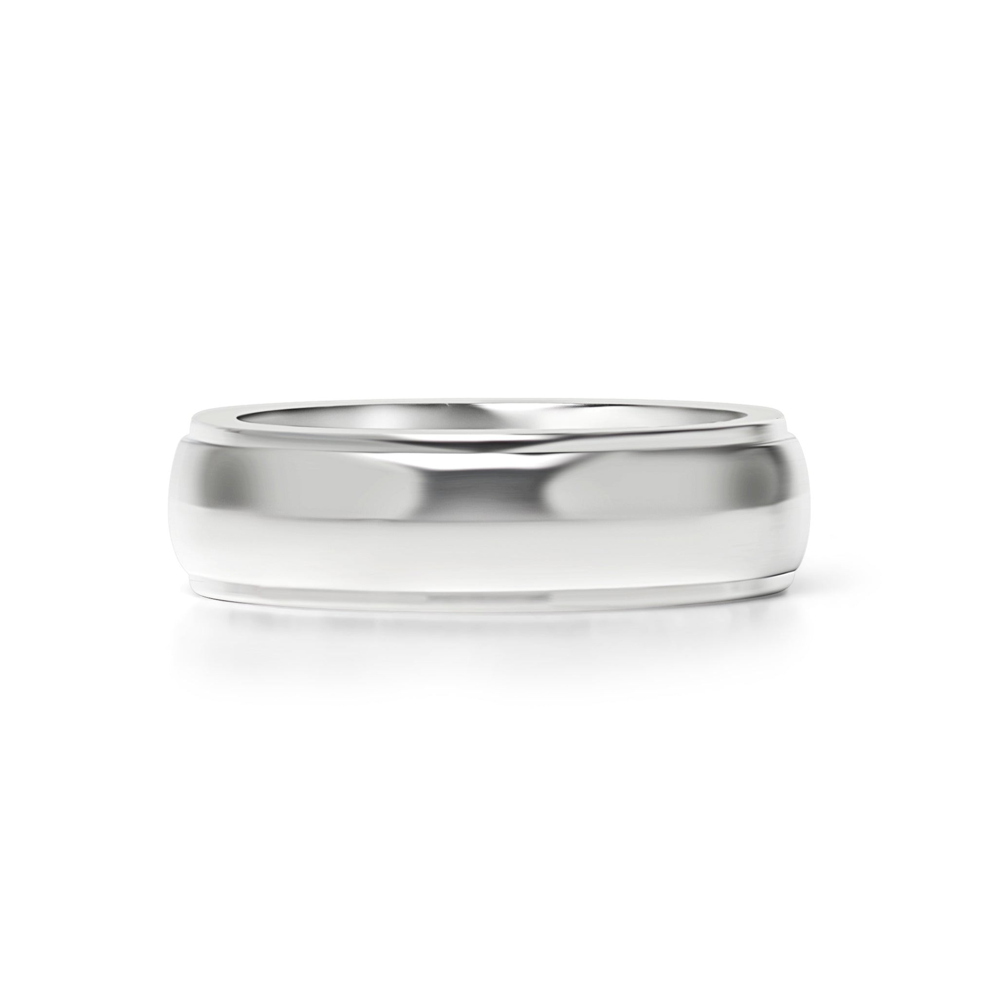 Stainless Steel Highly Polished Rounded Center with Edge Blank Ring / CFR2001、mySite、dreamappss