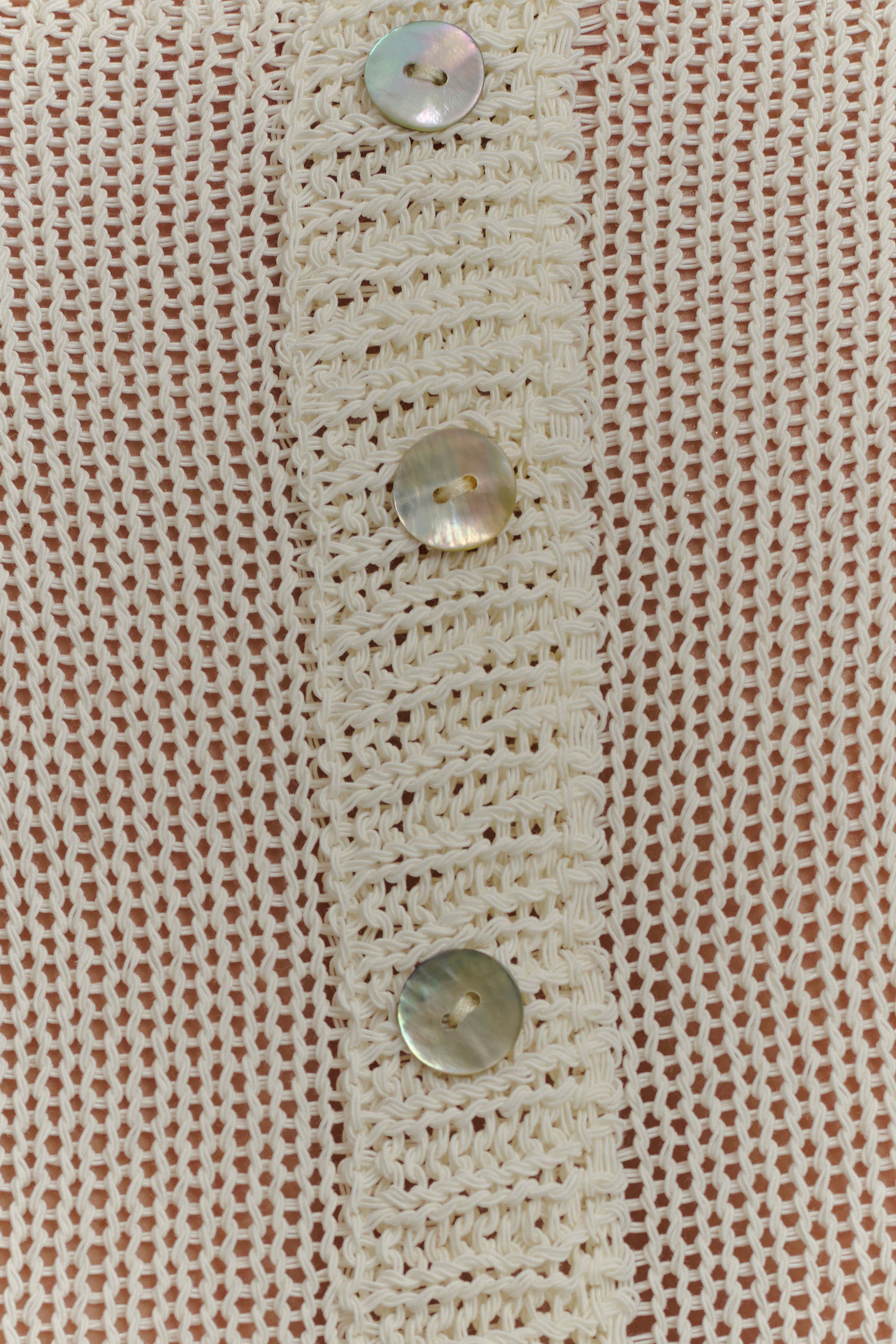 Eleanor Knit Frill Cardigan - White、mySite、solidvoid