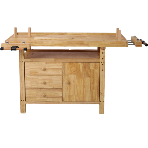 55-Inch Wood Workbench - Wooden Workbench for Garage Workshop and Home、、eastwooduniform