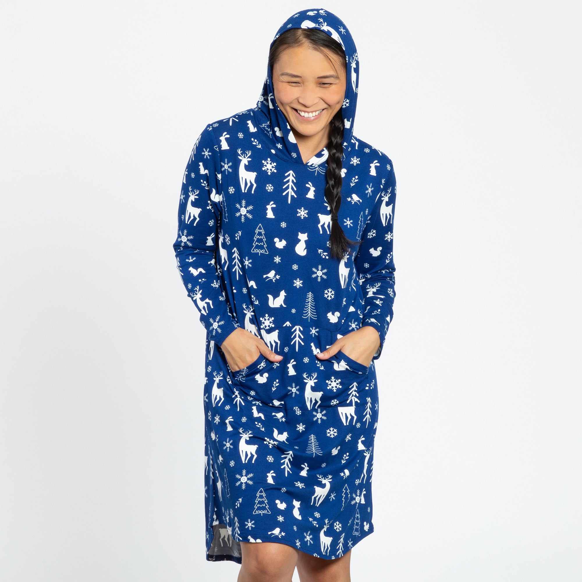 Snowy Winter Night Soft Touch Nightgown、mySite、camillekostekn