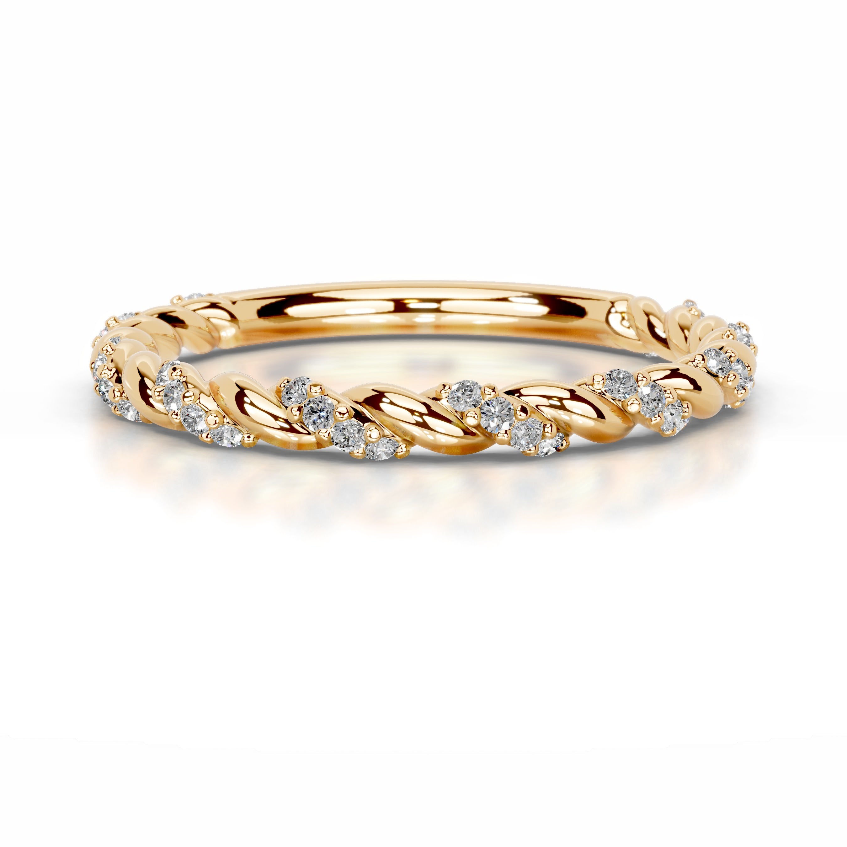 Sunniva Diamond Wedding band - 18K Yellow Gold、mySite、hinf8tx79