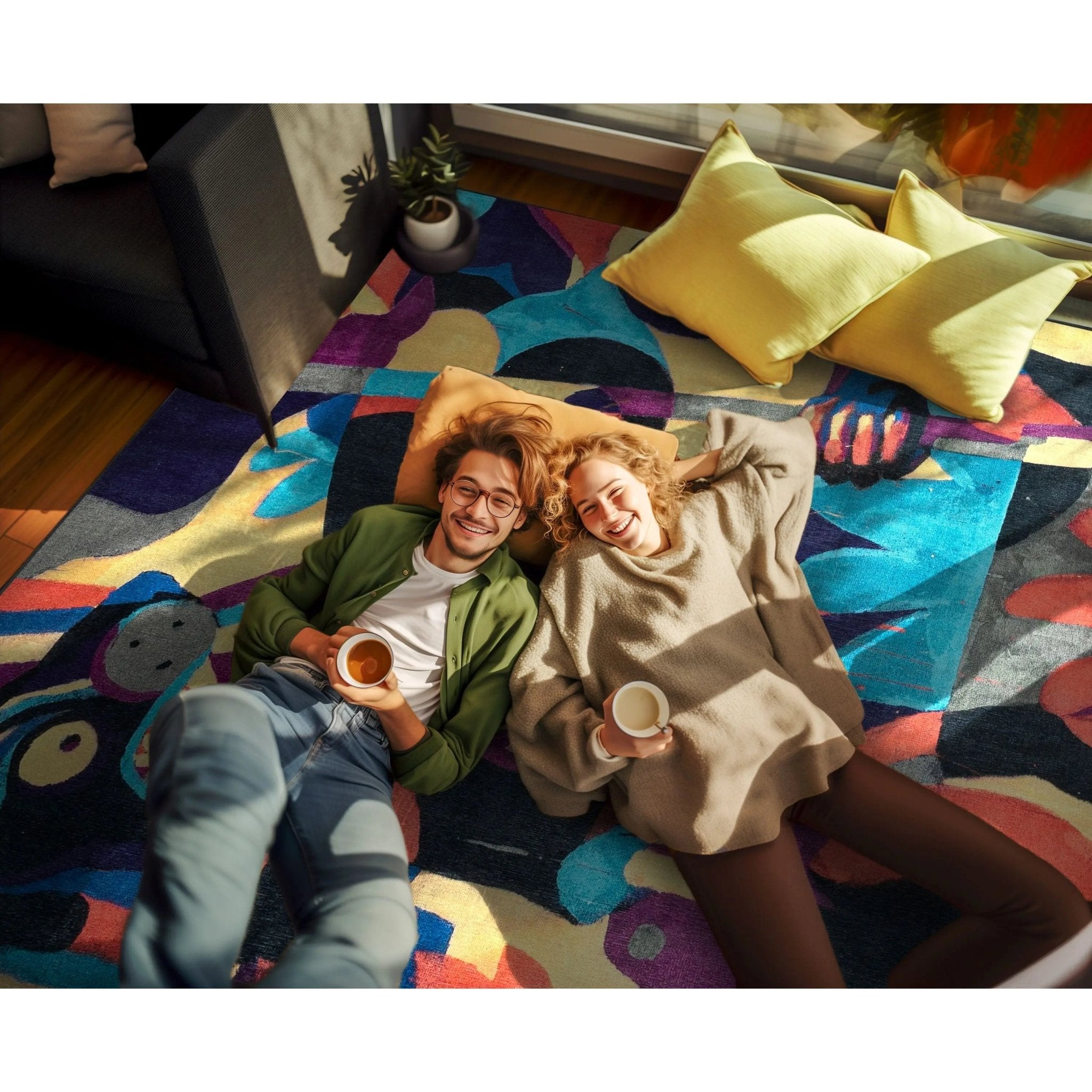 Well Woven x Misha Tyutyunik Sunday Jungle There Will Be Blood Multi-Color Rug、mySite、gigharbornorthrealestate