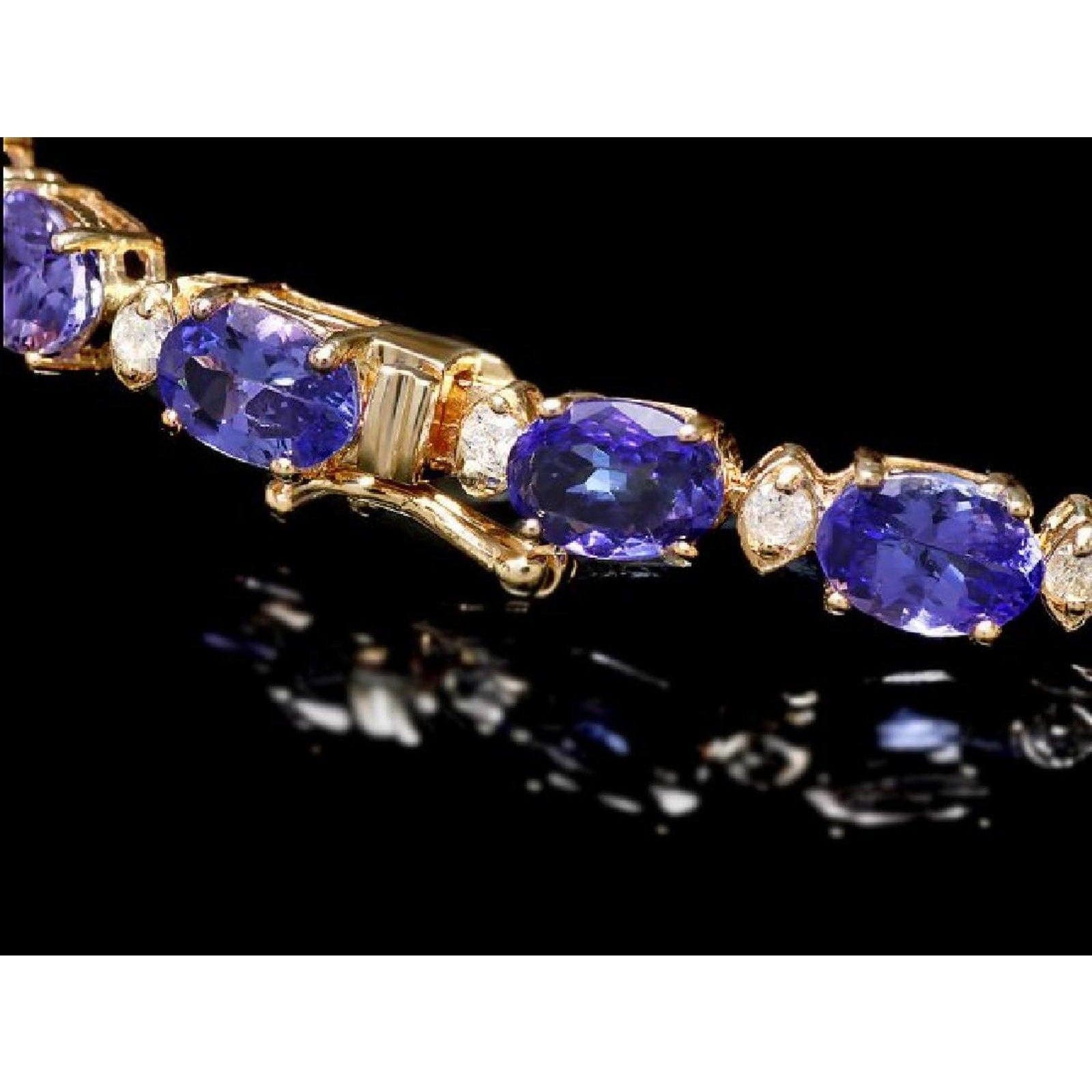 Tanzanite and Diamond Bracelets in 14K White or Yellow Gold, Stunning!、mySite、g9winljtr