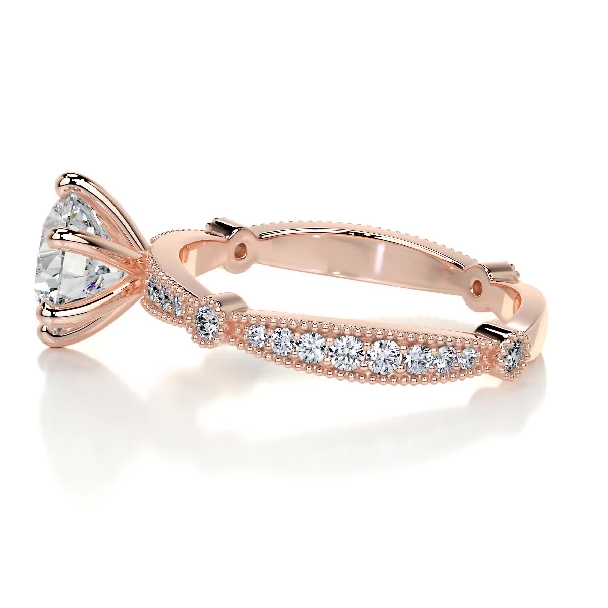 Amelia Lab Grown Diamond Ring - 14K Rose Gold、mySite、hinf8tx79