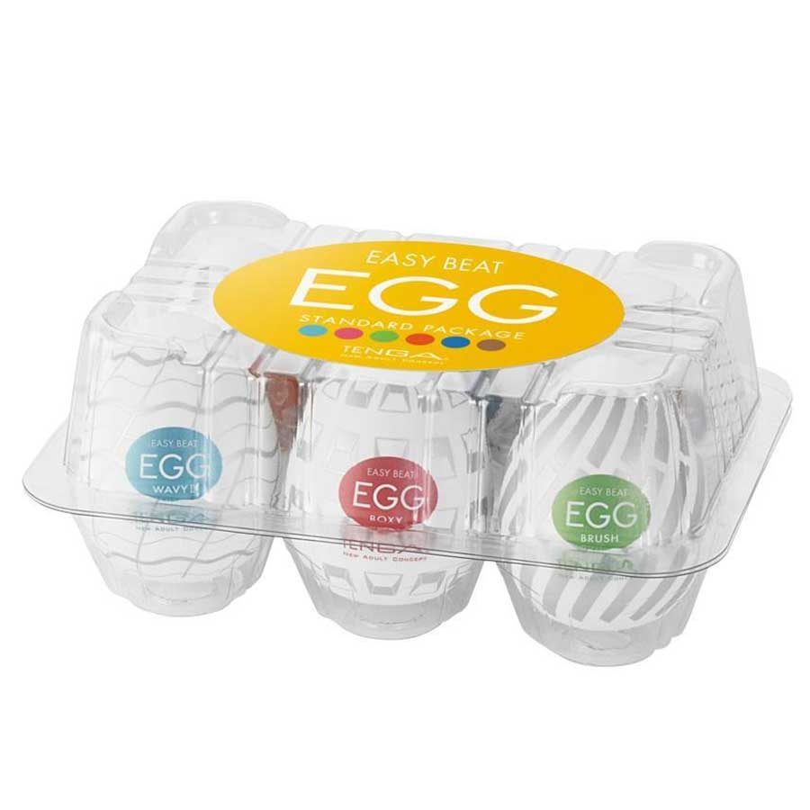 Tenga New Standard Easy Beat Egg 6 Pack Masturbator Set | Disposable Stroker Sleeves、mySite、bottomscart