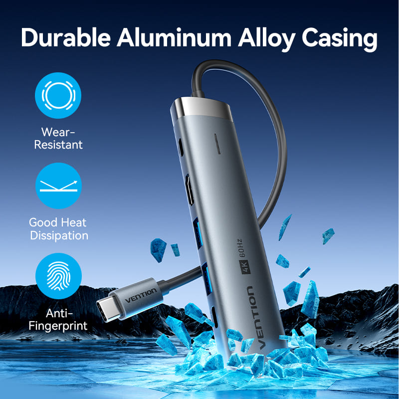 Vention 6-in-1 USB-C Docking Station、mySite、fannypackpong