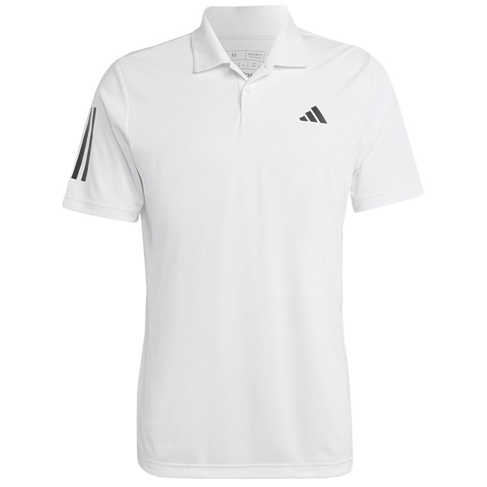 adidas Men's Club 3 Stripe Polo - White