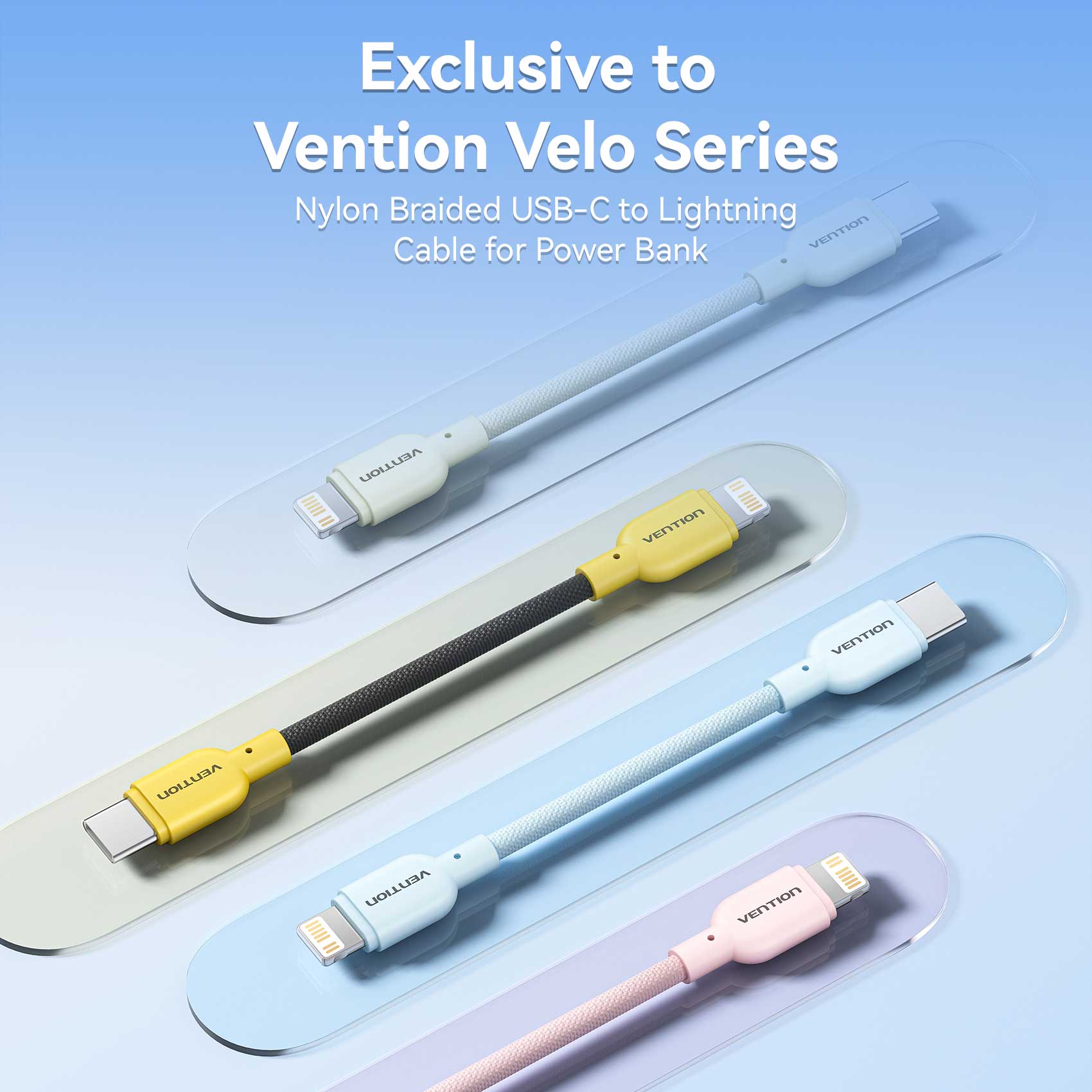 Vention Lightning Cable for 10000mAh Power Bank、mySite、fannypackpong