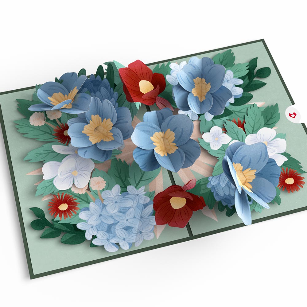 Winter Frosted Botanicals Pop-Up Card、mySite、solidvoid