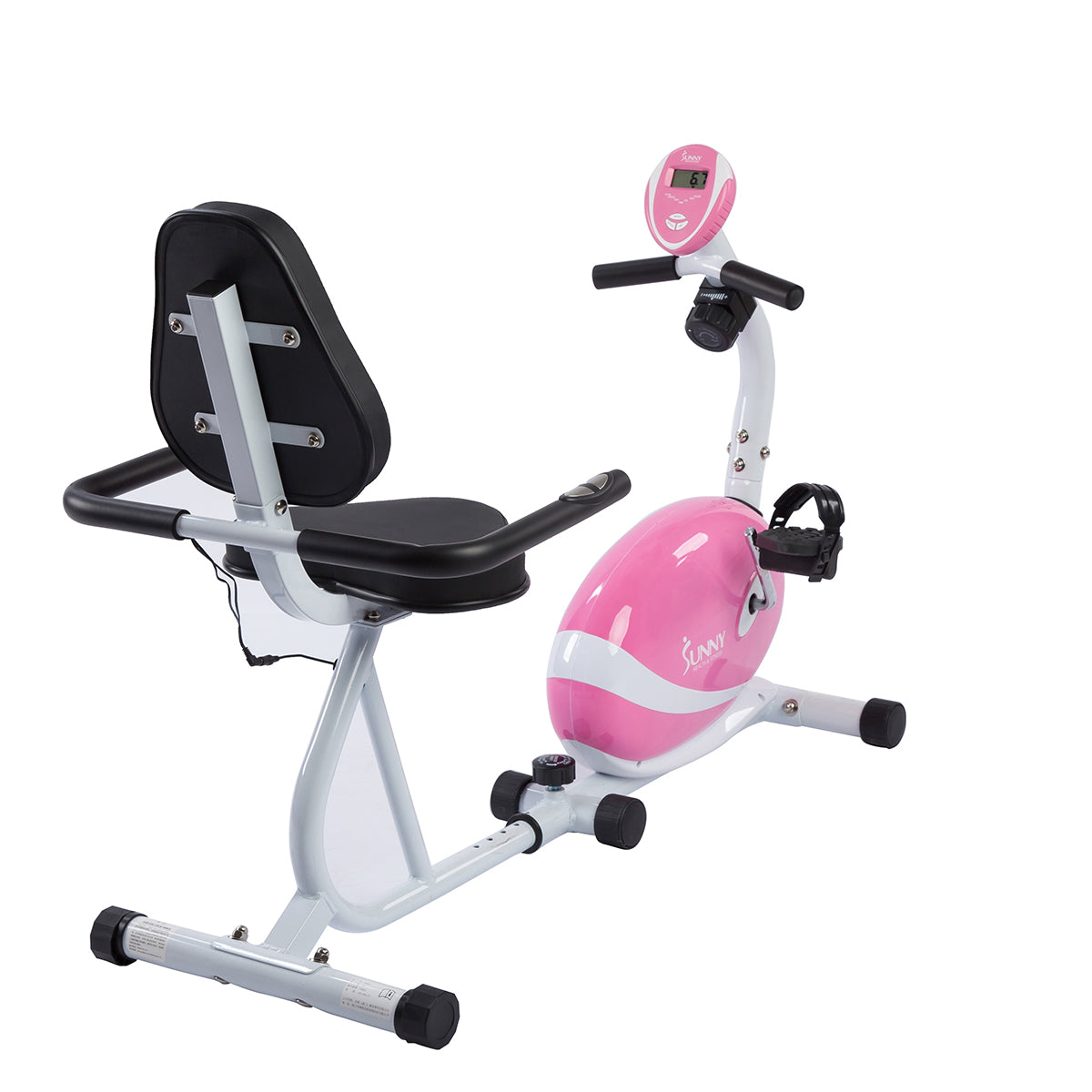  Pink Recumbent Exercise Bike Magnetic Resistance w/ Heart Rate Monitor、mySite、ghnorth