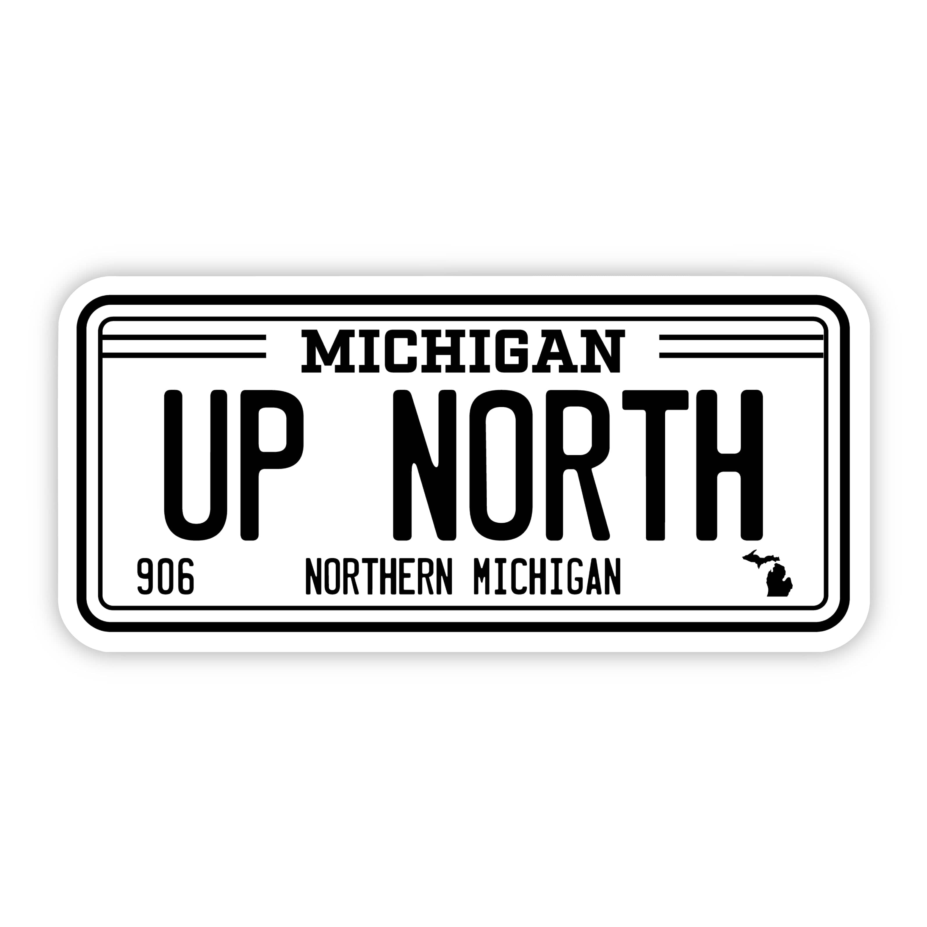  Up North Michigan 906 Bumper Sticker (5 inch)、mySite、elrpsem3k