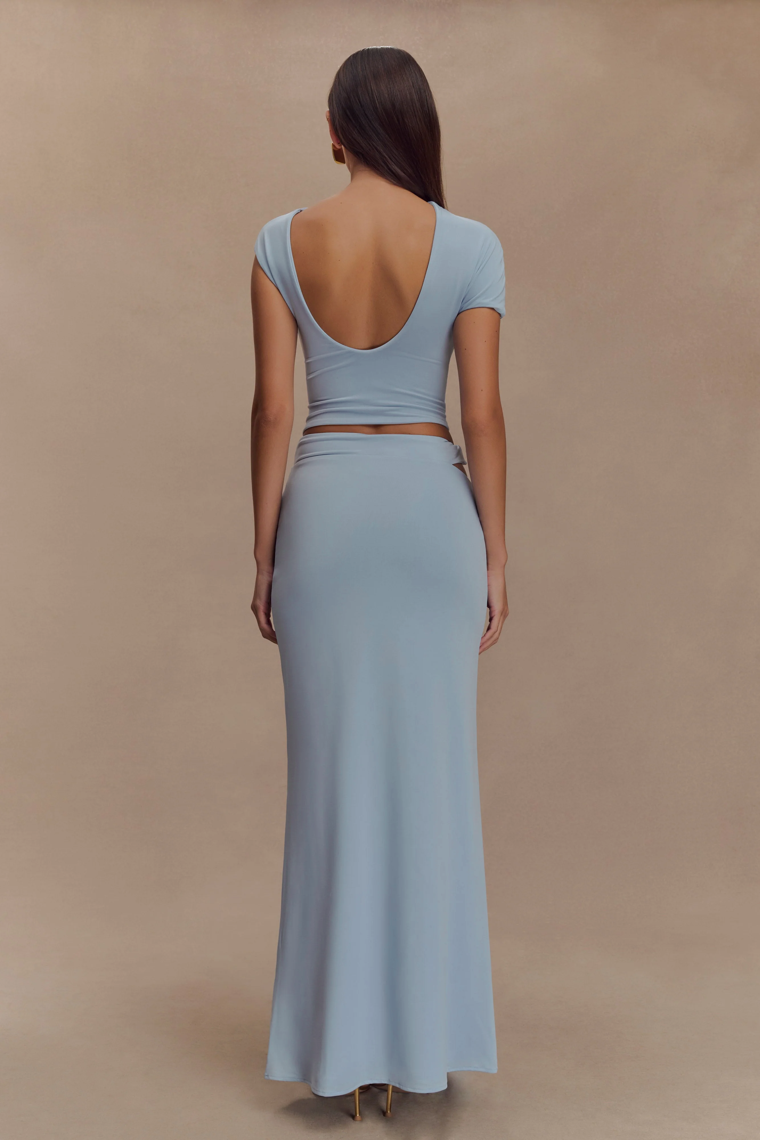 Haven Slinky Twist Top - Pale Blue、mySite、solidvoid