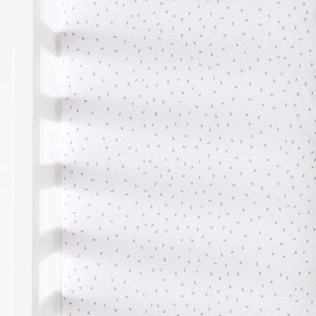  The Little Green Sheep Organic Crib Fitted Sheet - White Rice、mySite、merchandisen