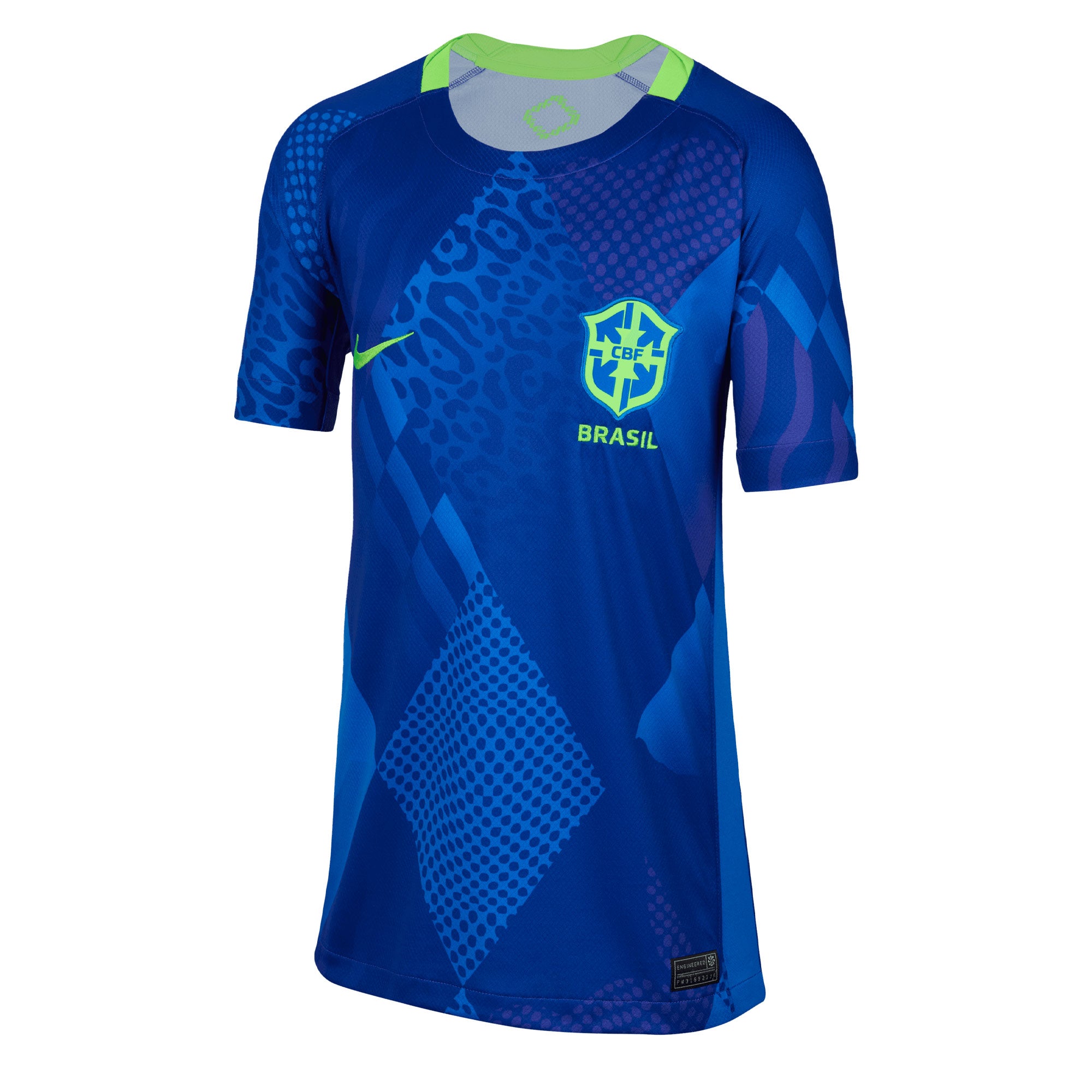 Nike Kids Brazil 2025/26 Away Jersey Blue/Green、mySite、noshort