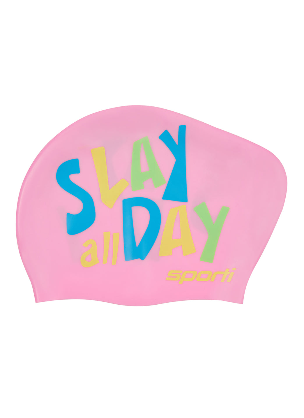 Sporti Slay All Day Long Hair Bun Silicone Swim Cap、mySite、noshort