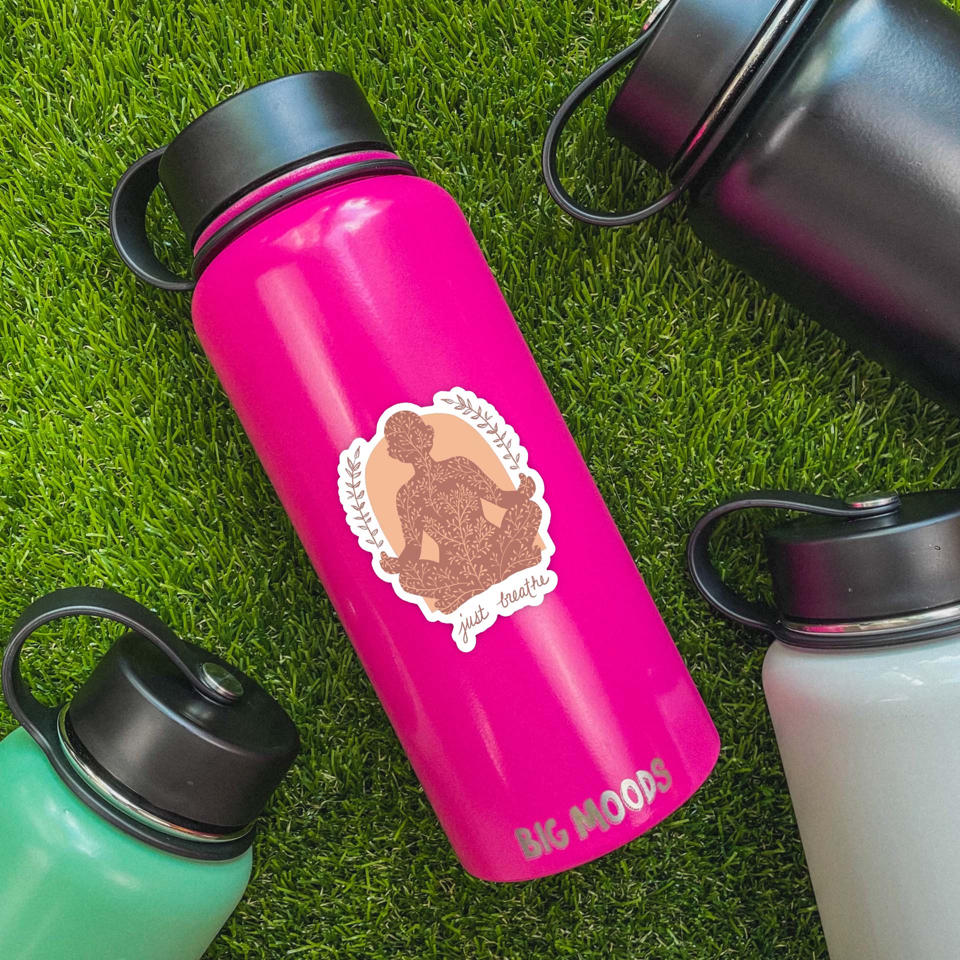  Just Breathe Positivity Sticker、mySite、ghnorth