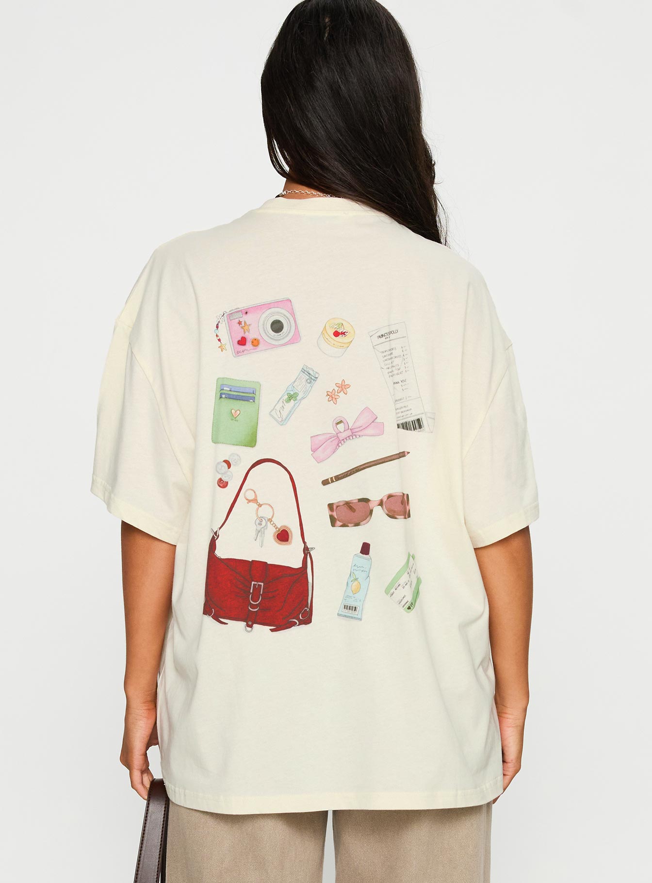 What's In My Bag Graphic Tee Cream / Multi、mySite、solidvoid