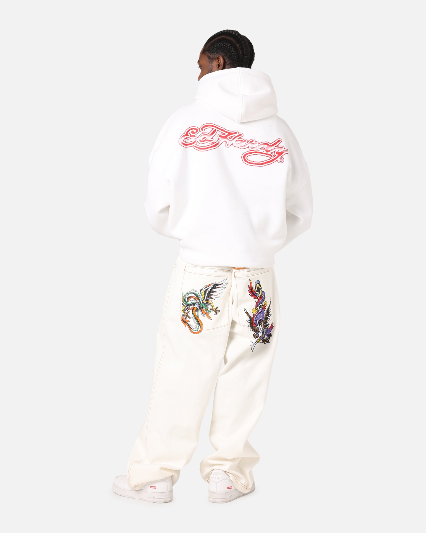 Ed Hardy Blue Dragon Hoodie White、mySite、zt4zffjzw