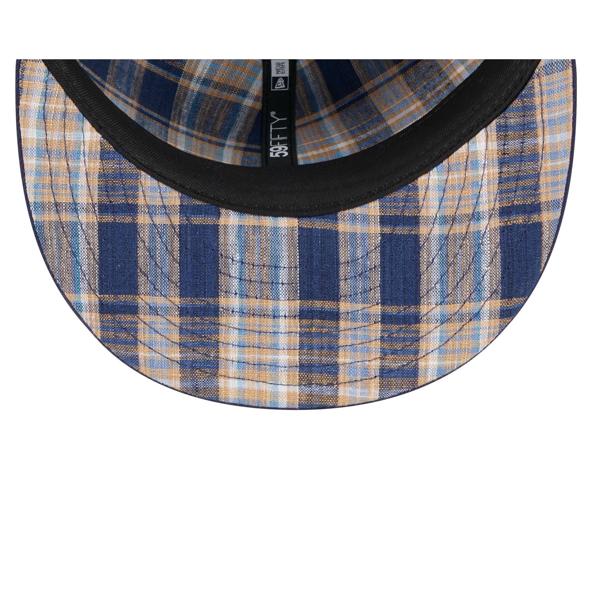 Los Angeles Dodgers Blue Tartan 59FIFTY Fitted Hat、mySite、vikingsvslions