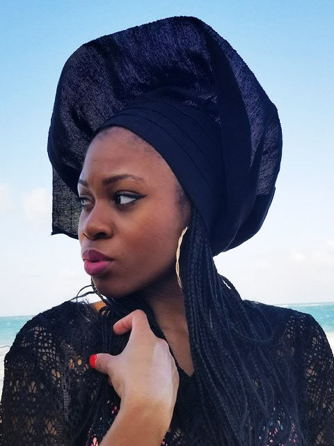 Tie-in-back and style pre-designed layered Aso Oke-DPA564PT、mySite、solidvoid