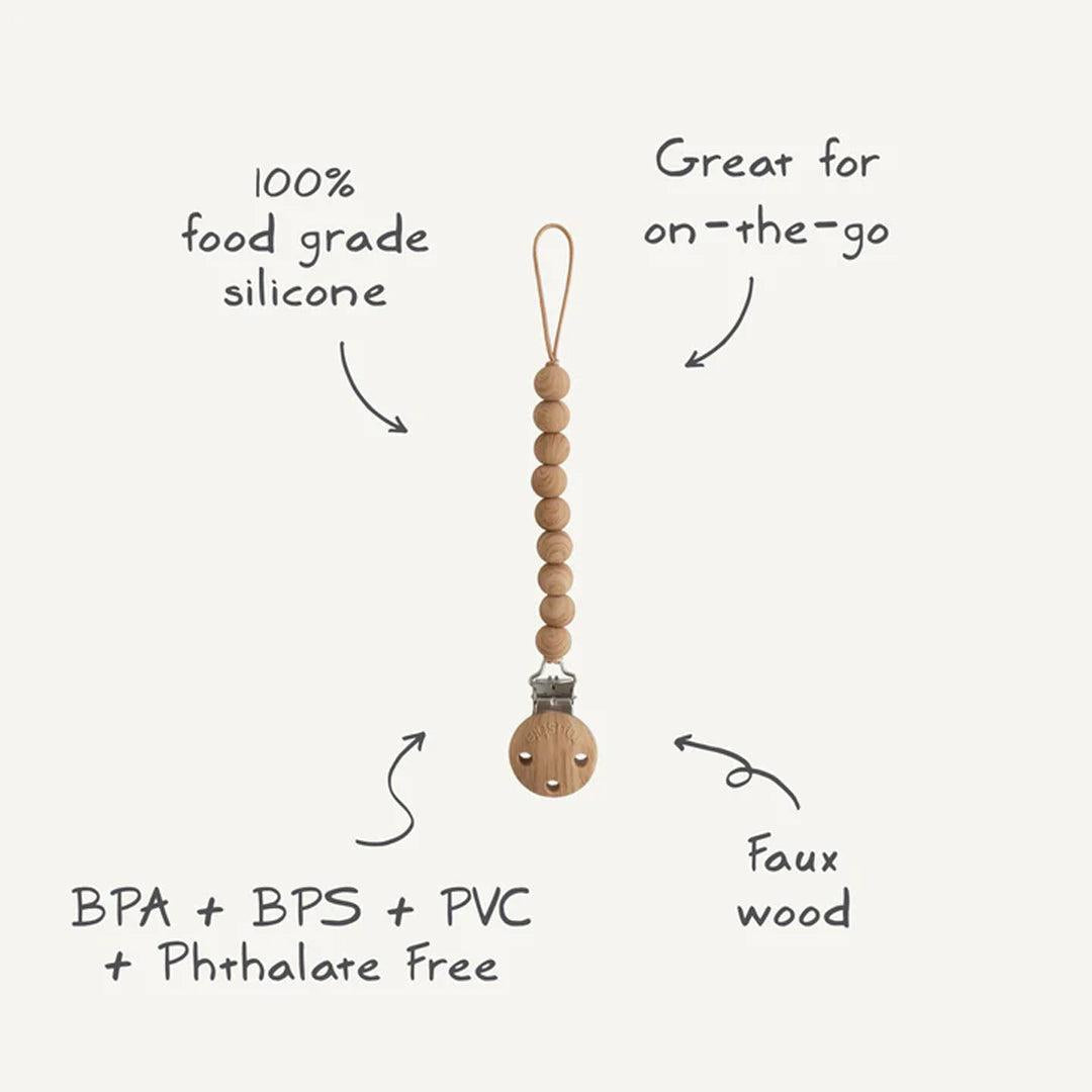  Mushie Silicone Pacifier Clip - Hera Soft Lilac、mySite、merchandisen