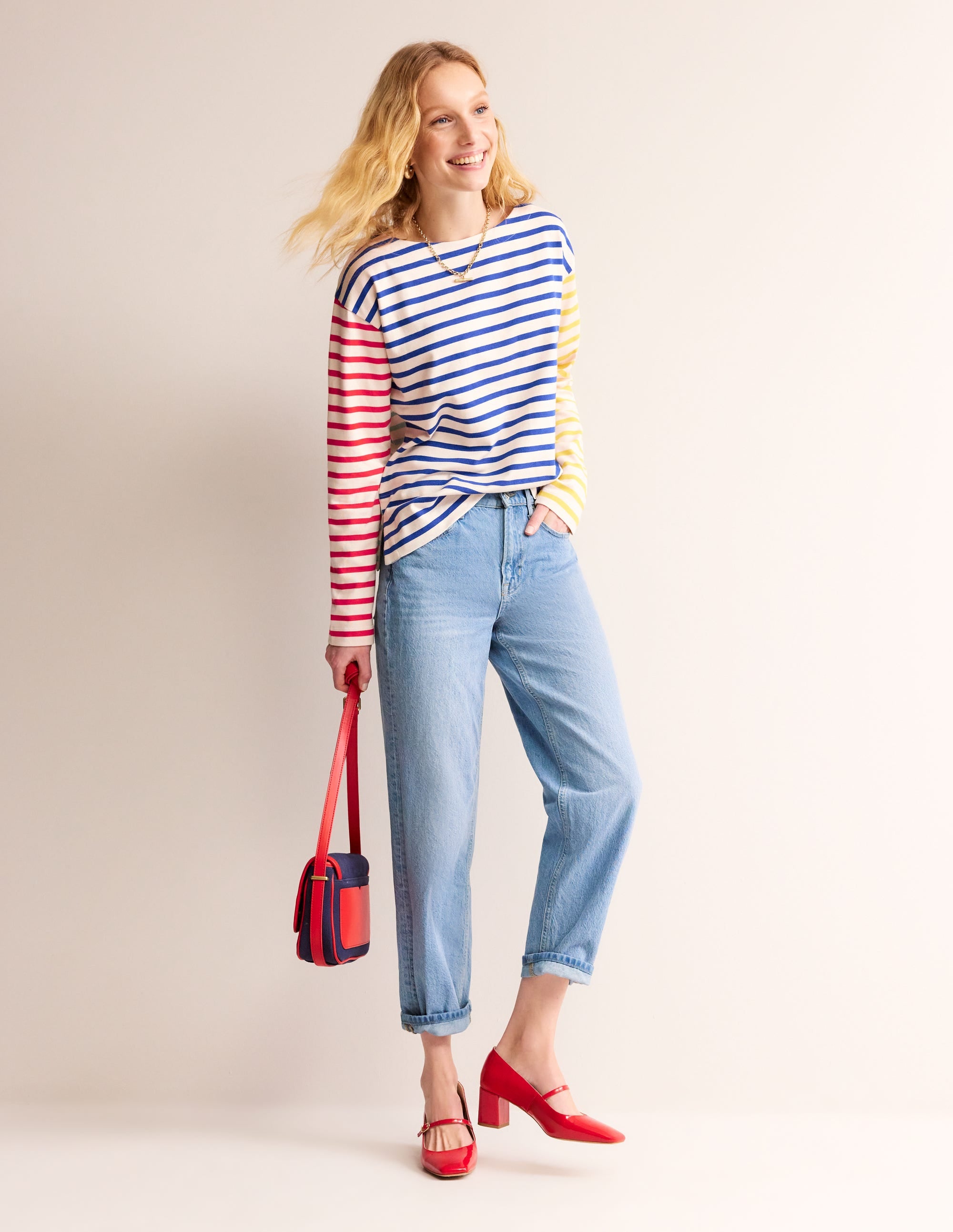  Sophie Hotch Potch Breton Top-Ivory, Multi Hotch Stripe、mySite、ashleygrahame