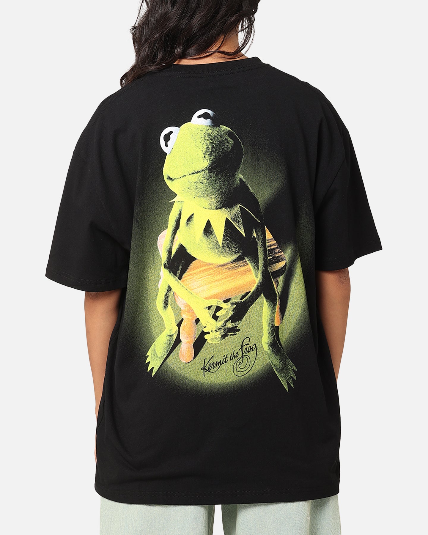 American Thrift Disney The Muppets Kermit Heavy T-Shirt Black、mySite、zt4zffjzw